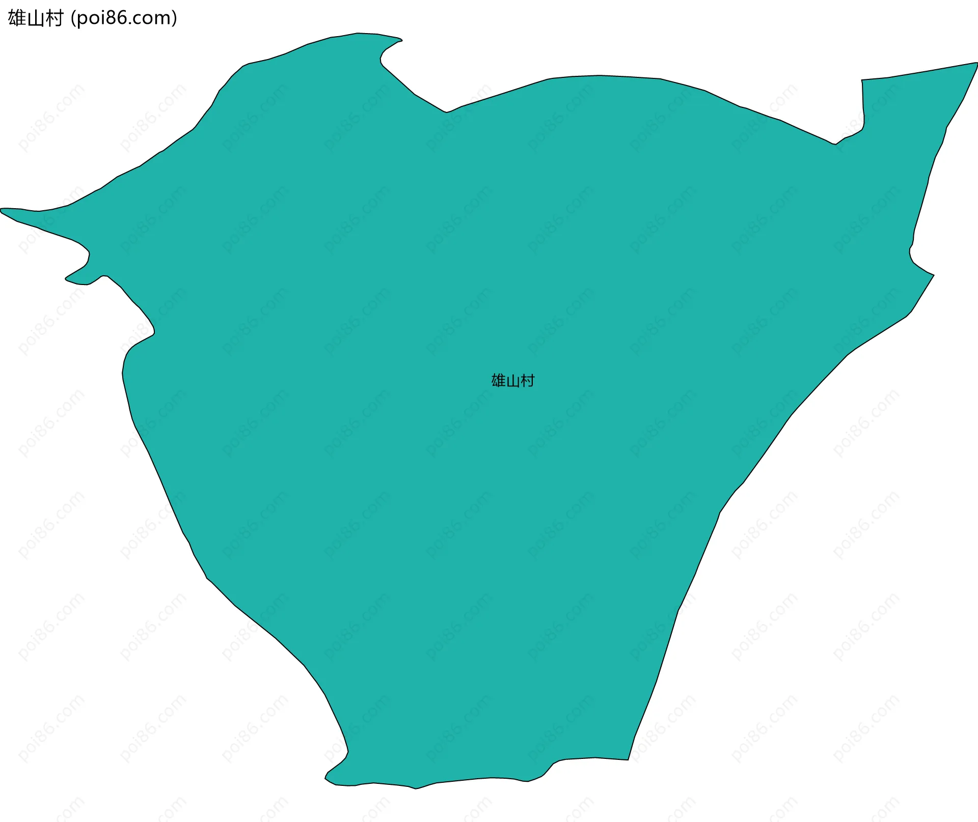 雄山村边界地图