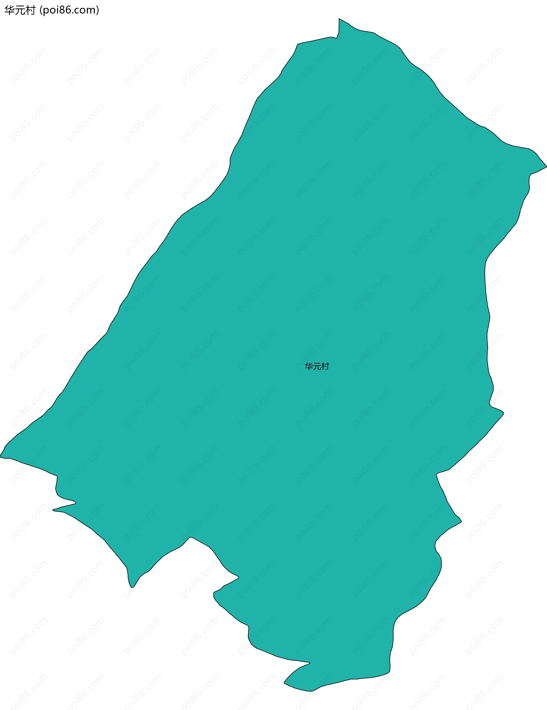 华元村边界地图