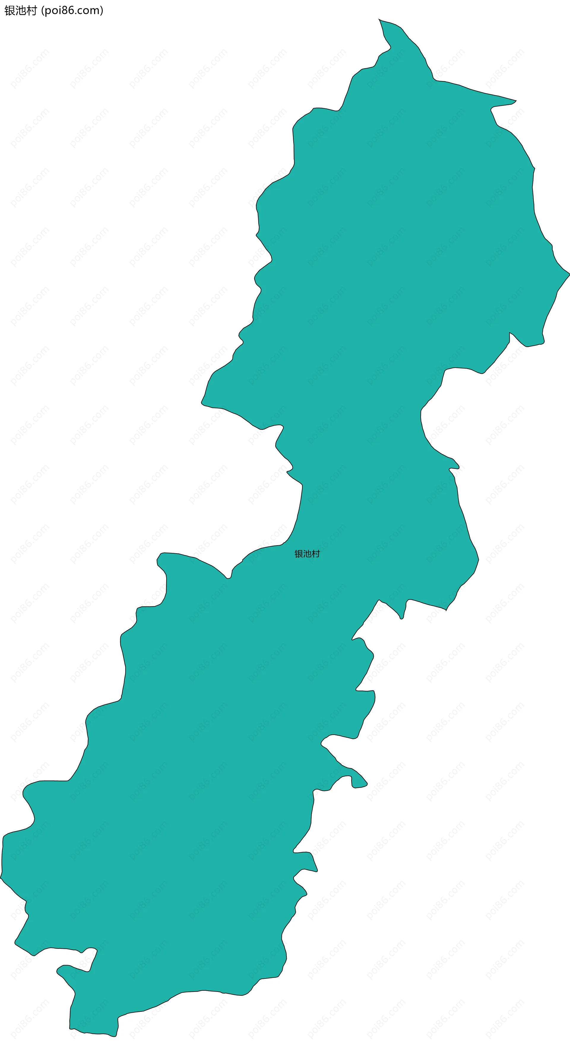 银池村边界地图