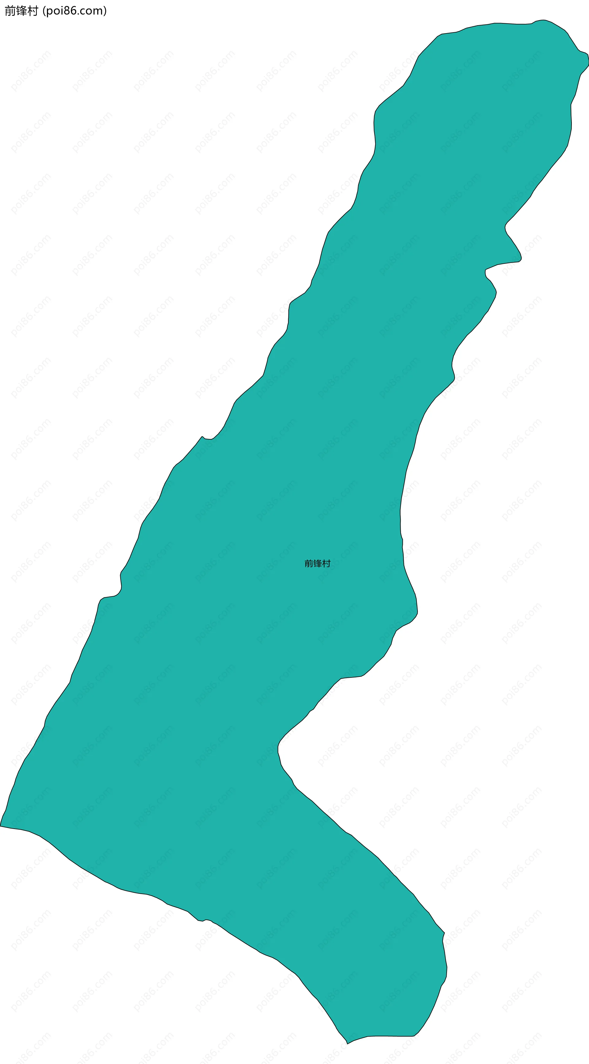 前锋村边界地图