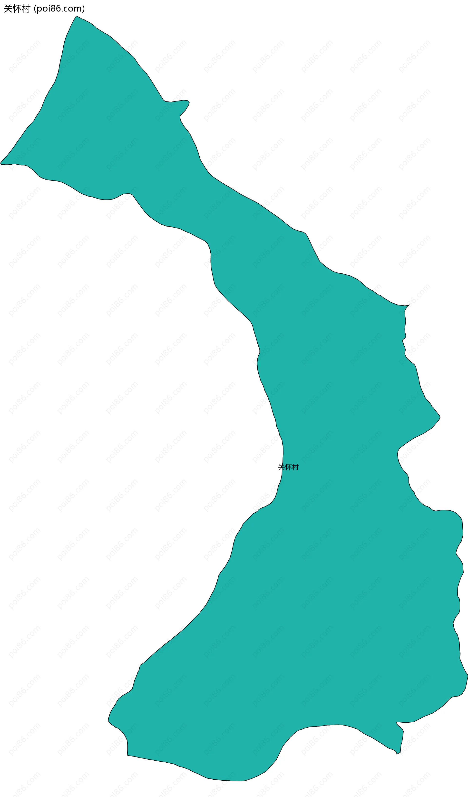 关怀村边界地图