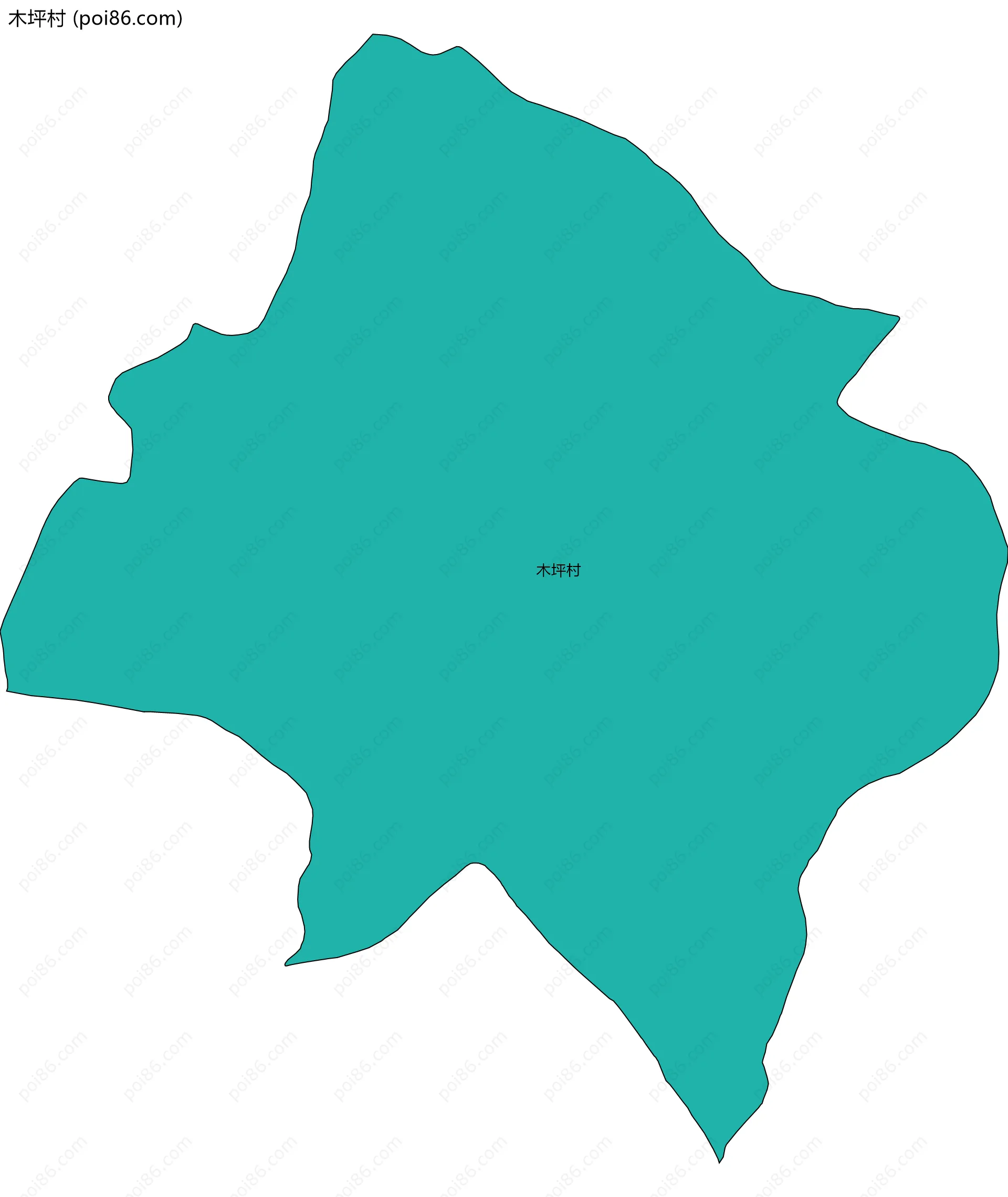 木坪村边界地图