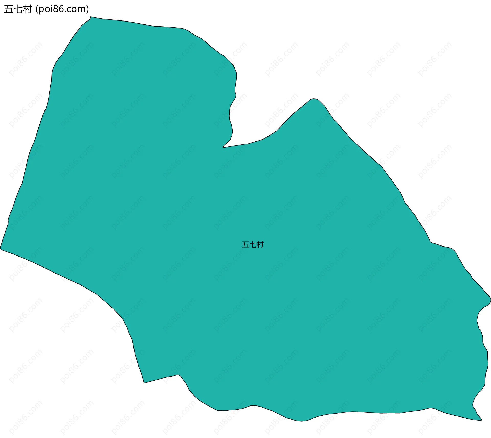 五七村边界地图