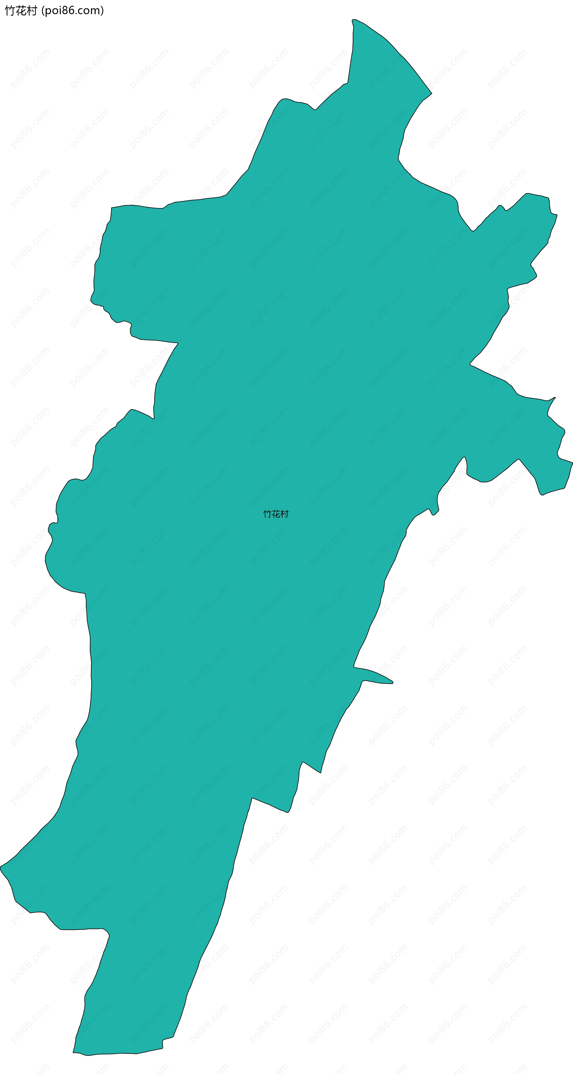 竹花村边界地图