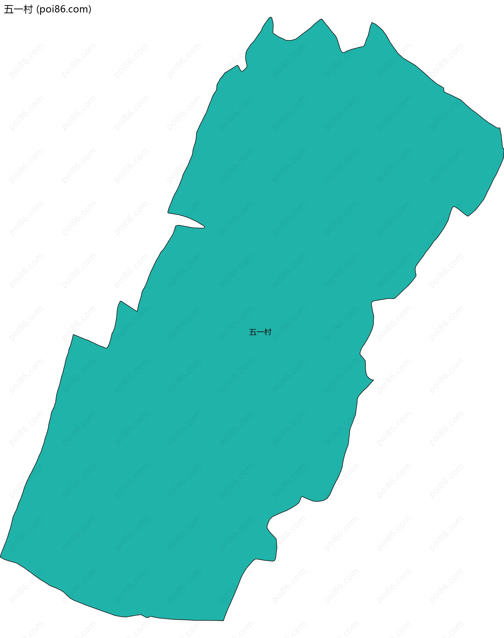 五一村边界地图