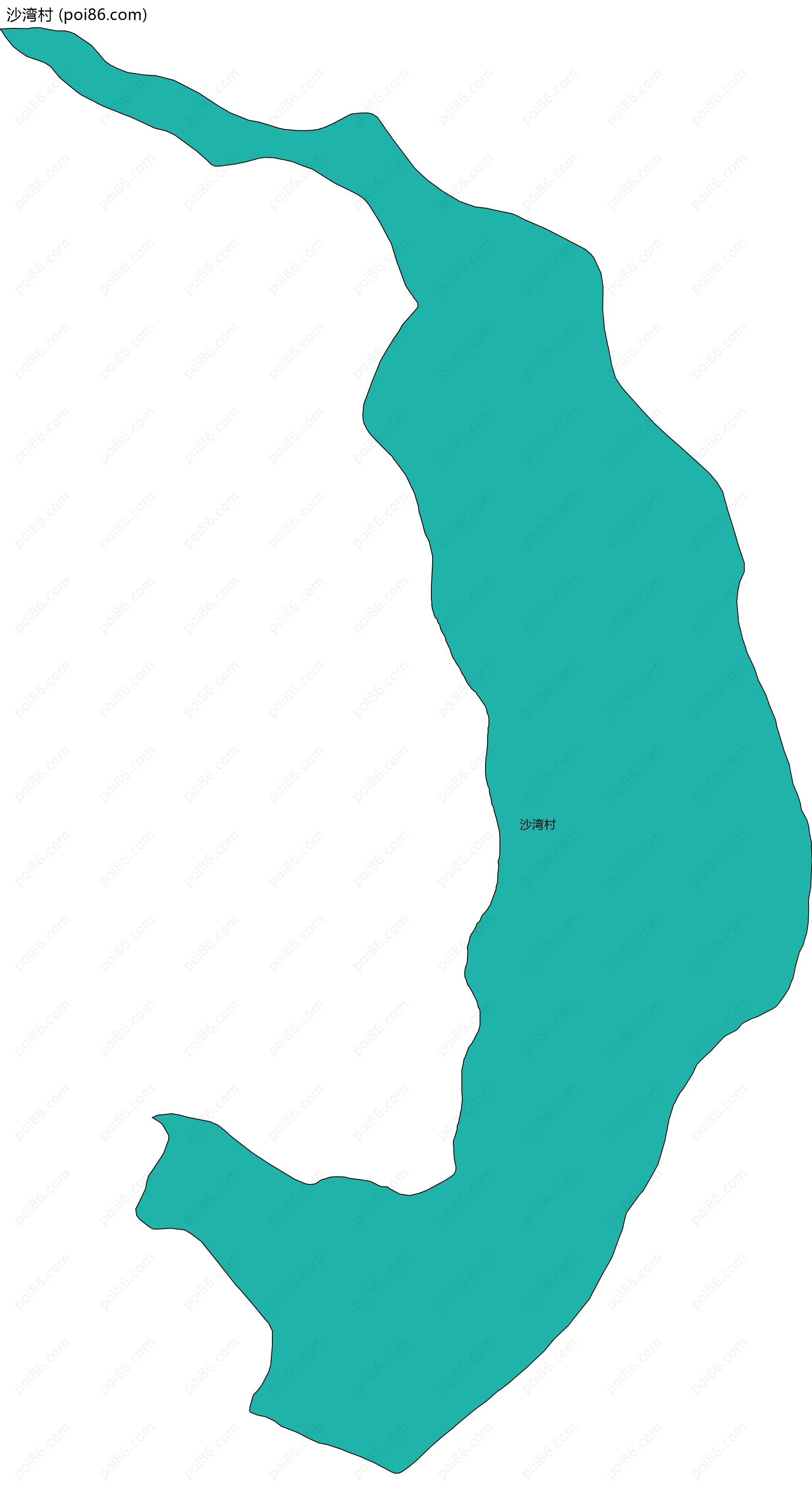 沙湾村边界地图