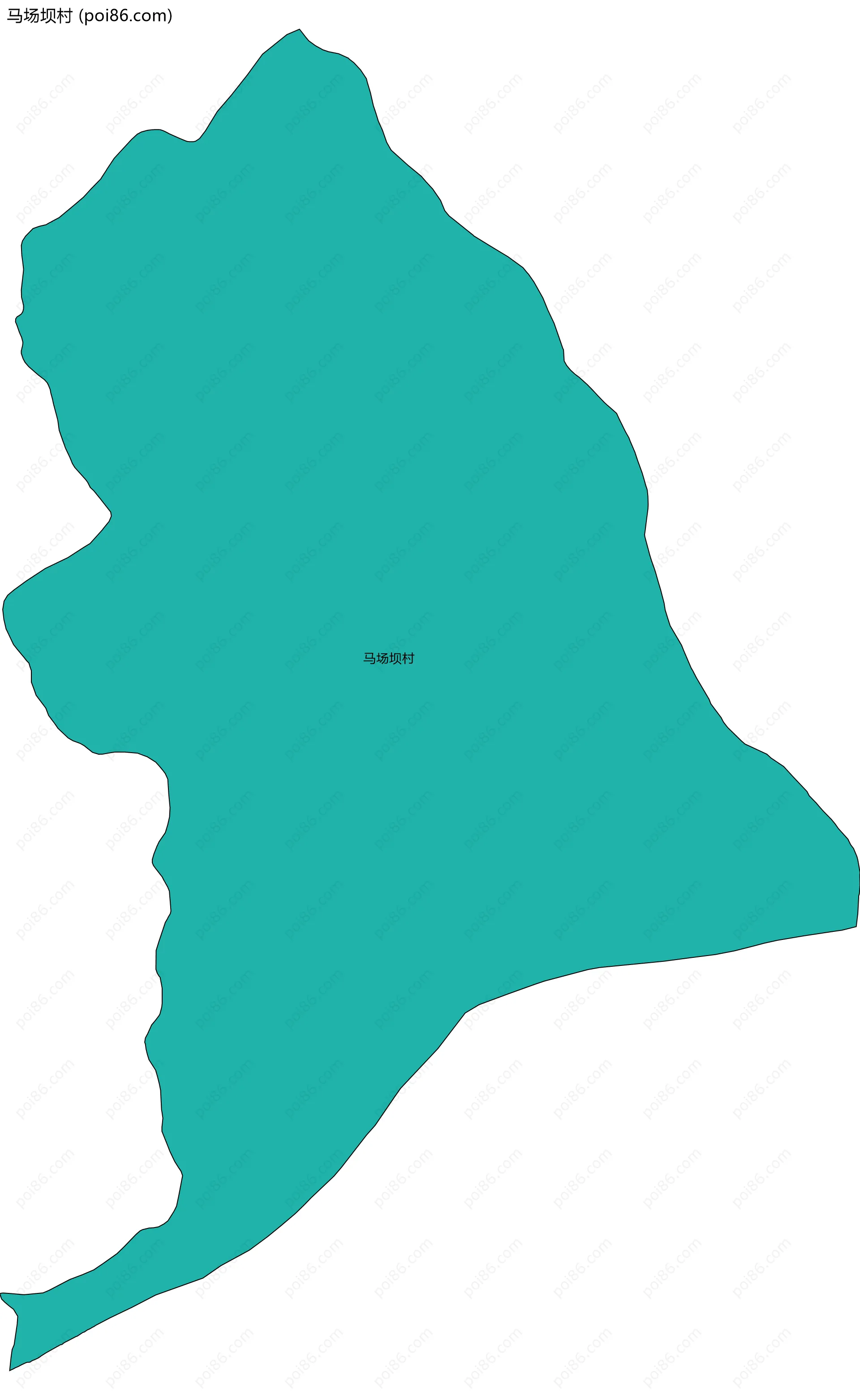 马场坝村边界地图