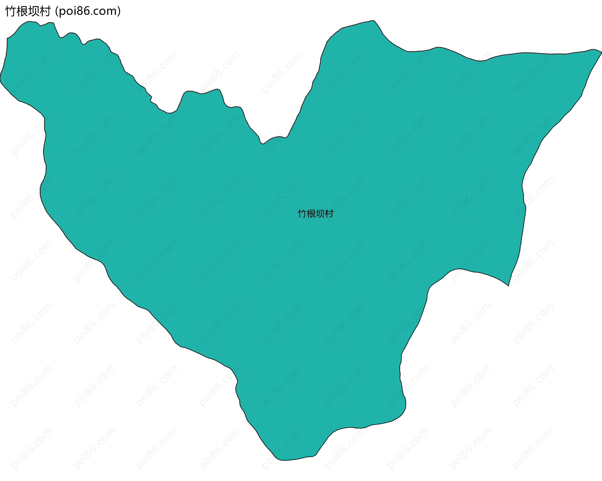 竹根坝村边界地图