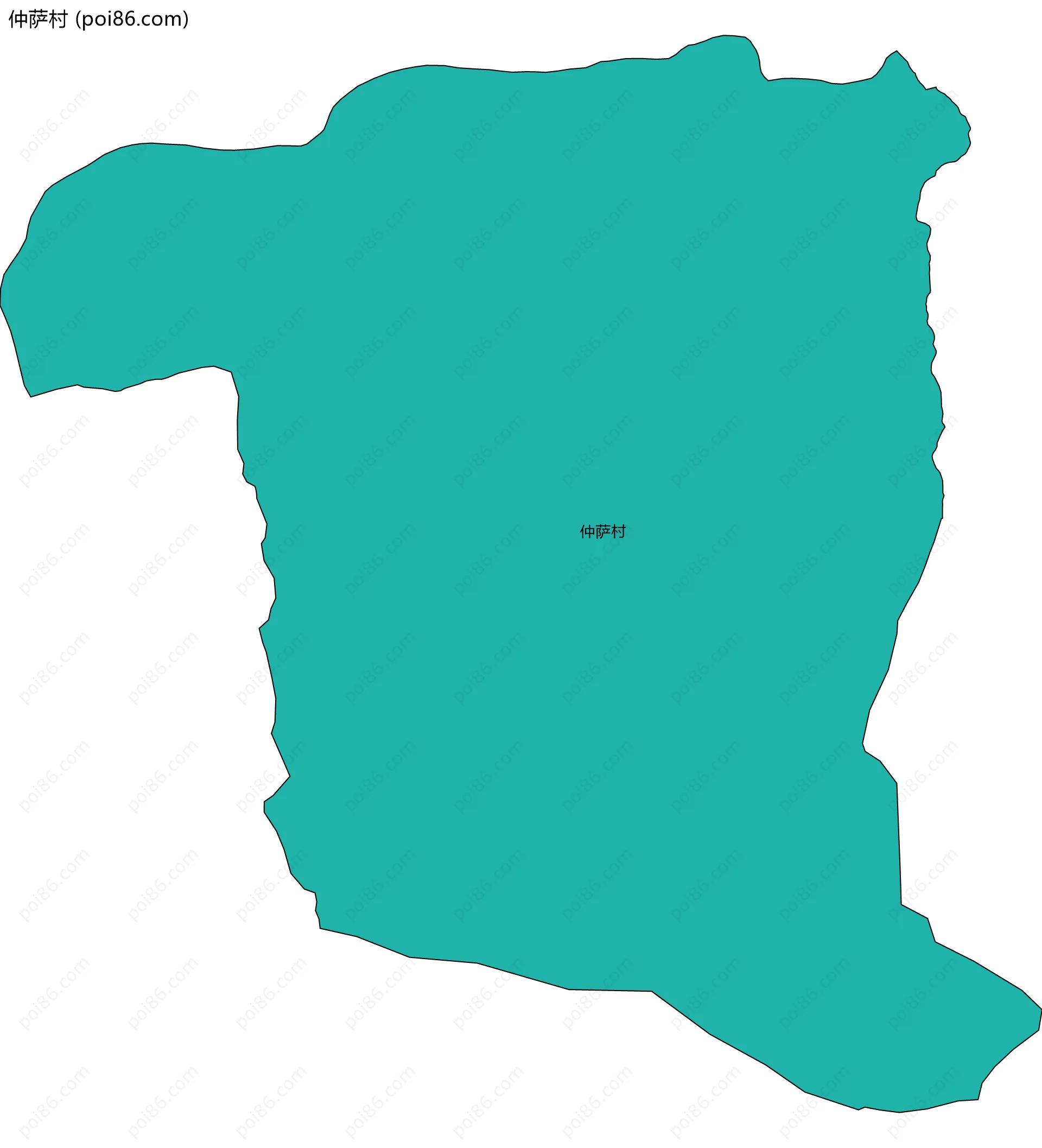 仲萨村边界地图