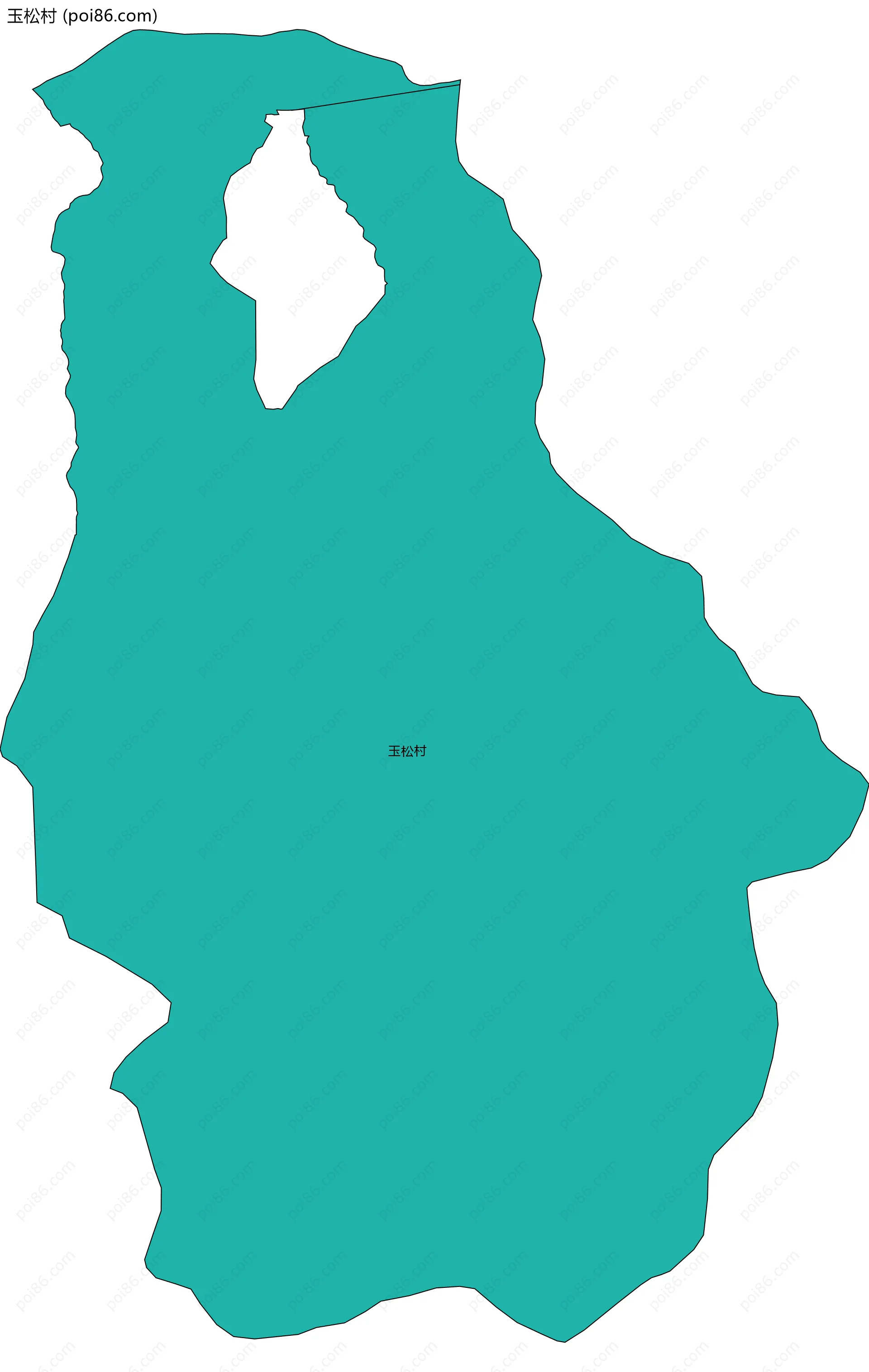 玉松村边界地图