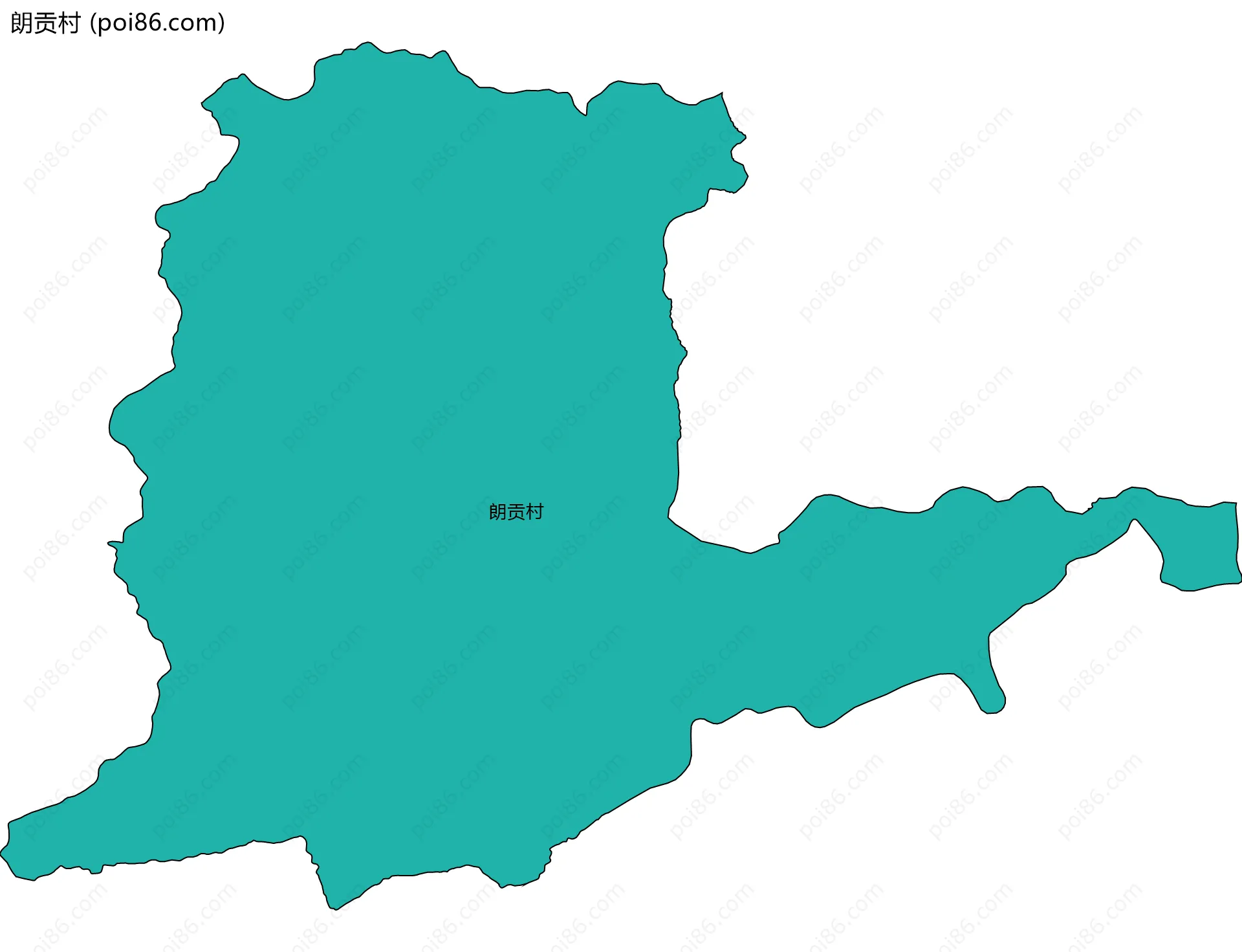 朗贡村边界地图