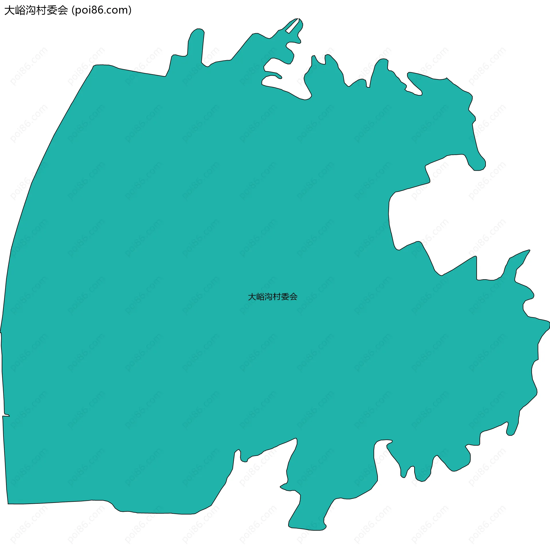 大峪沟村委会边界地图
