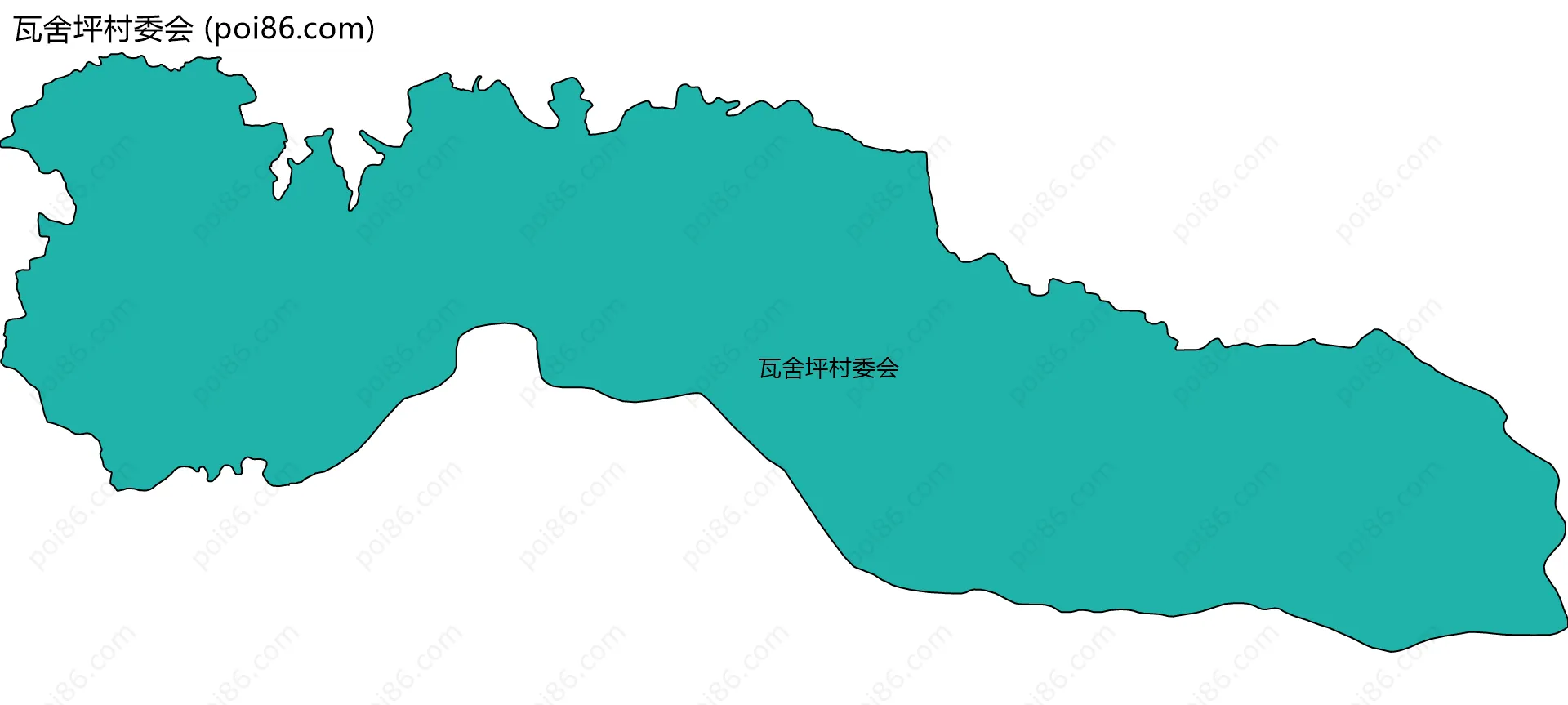 瓦舍坪村委会边界地图