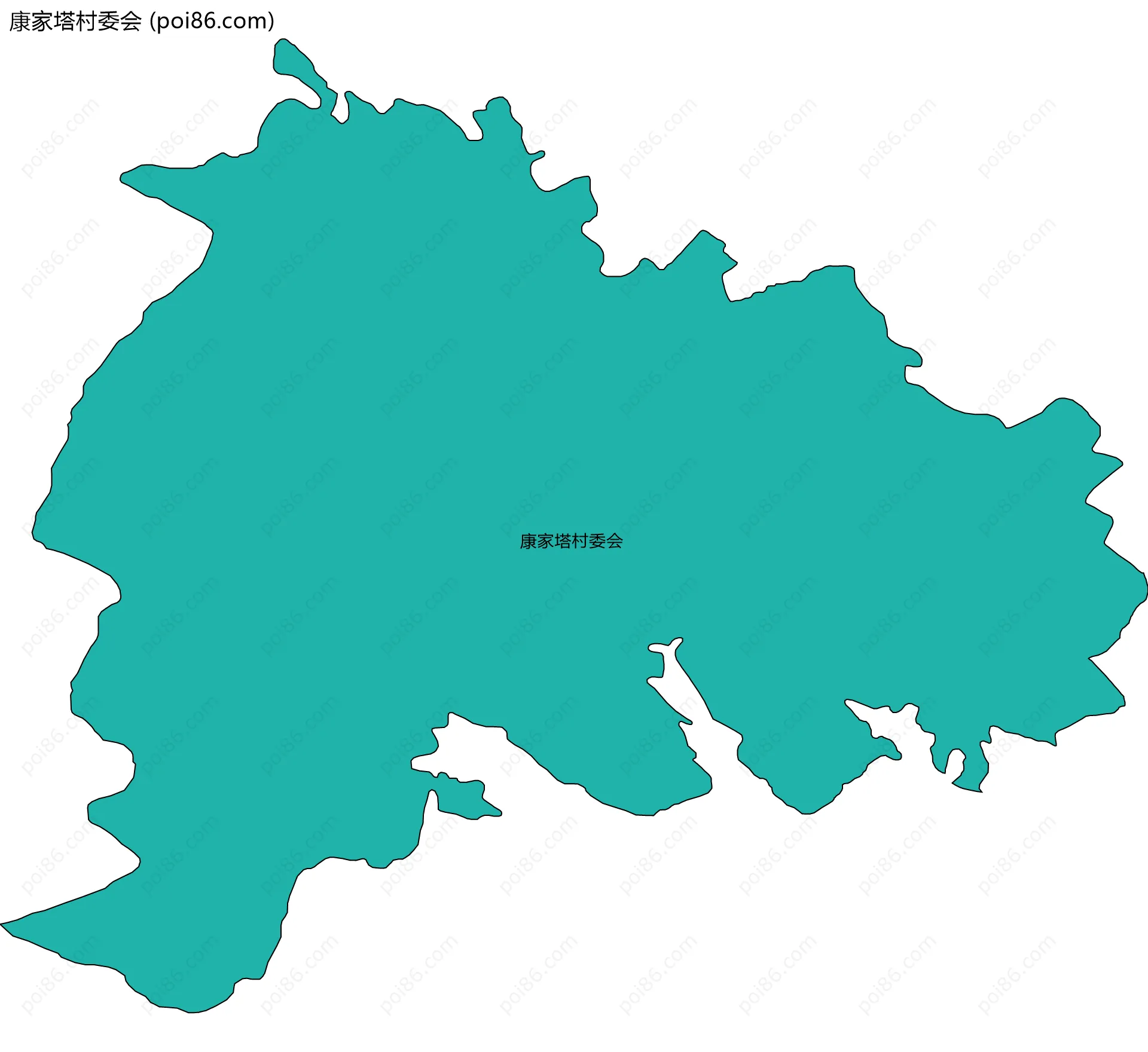 康家塔村委会边界地图