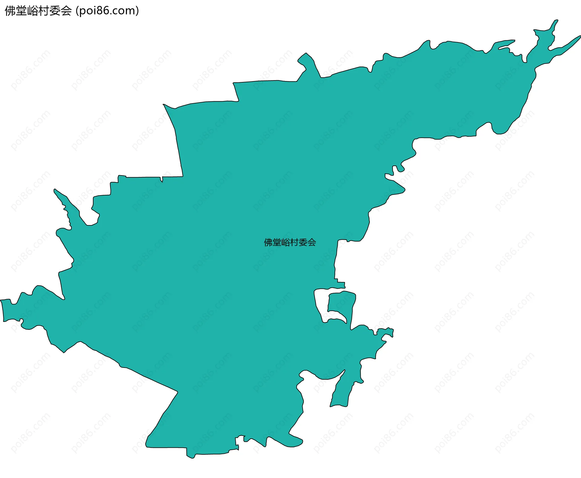 佛堂峪村委会边界地图