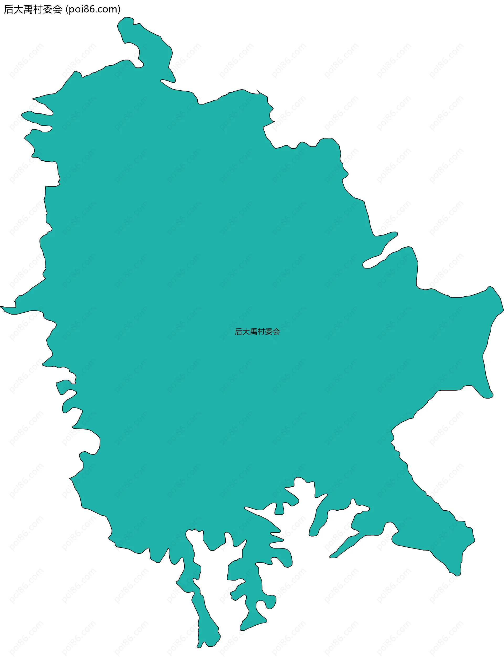 后大禹村委会边界地图