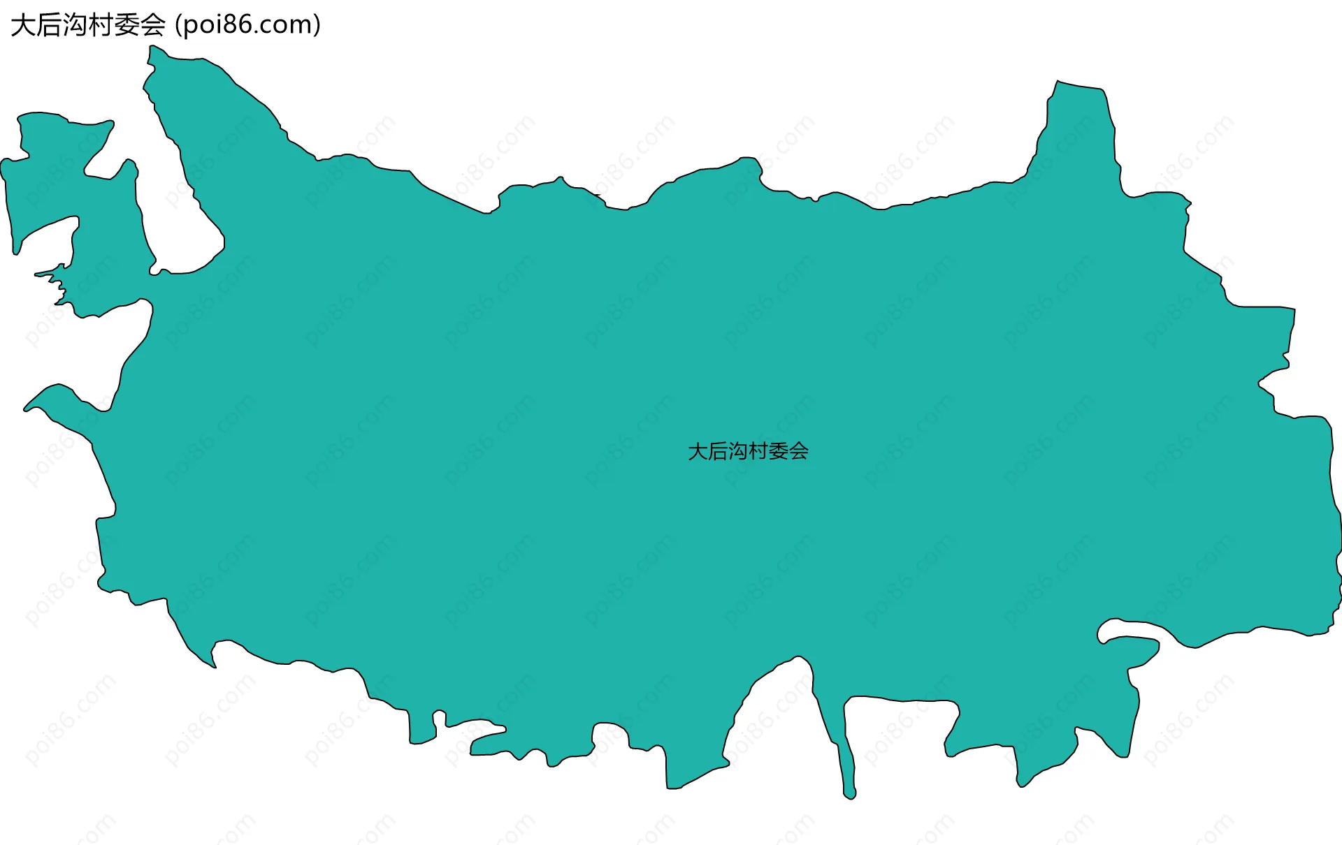 大后沟村委会边界地图