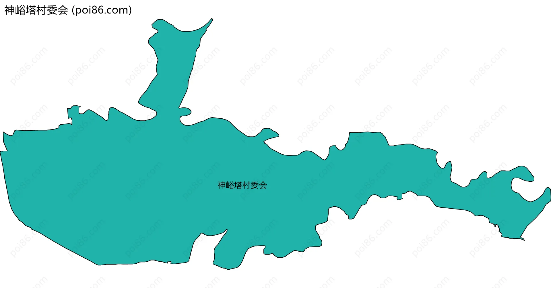 神峪塔村委会边界地图