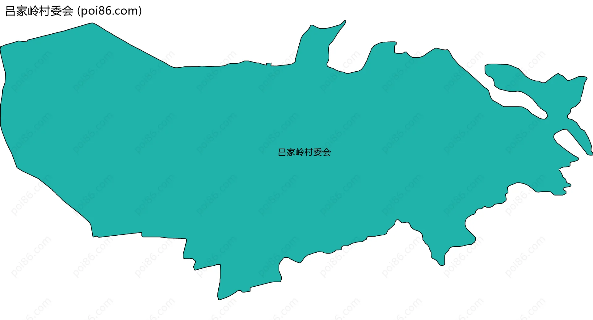 吕家岭村委会边界地图