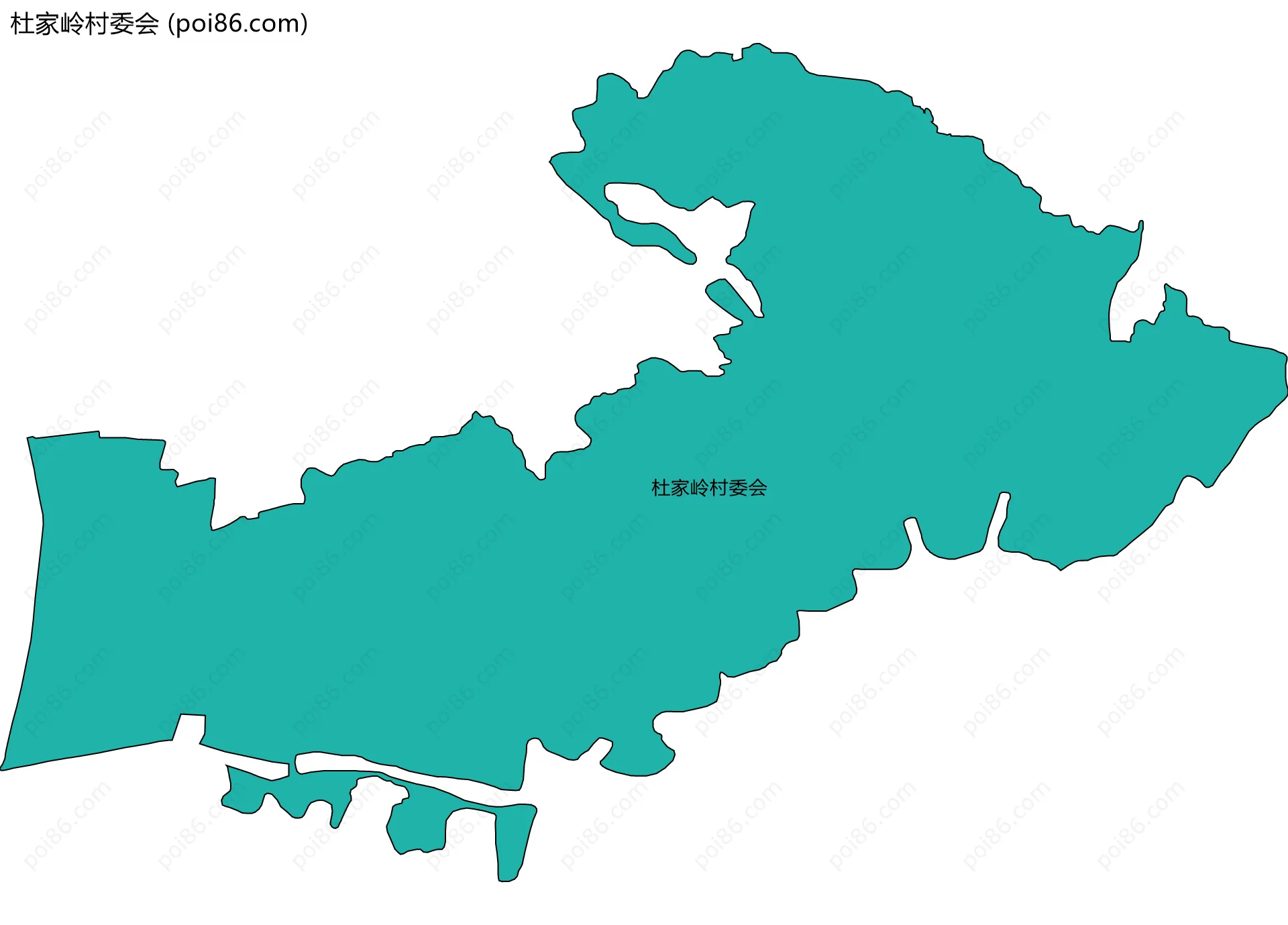 杜家岭村委会边界地图