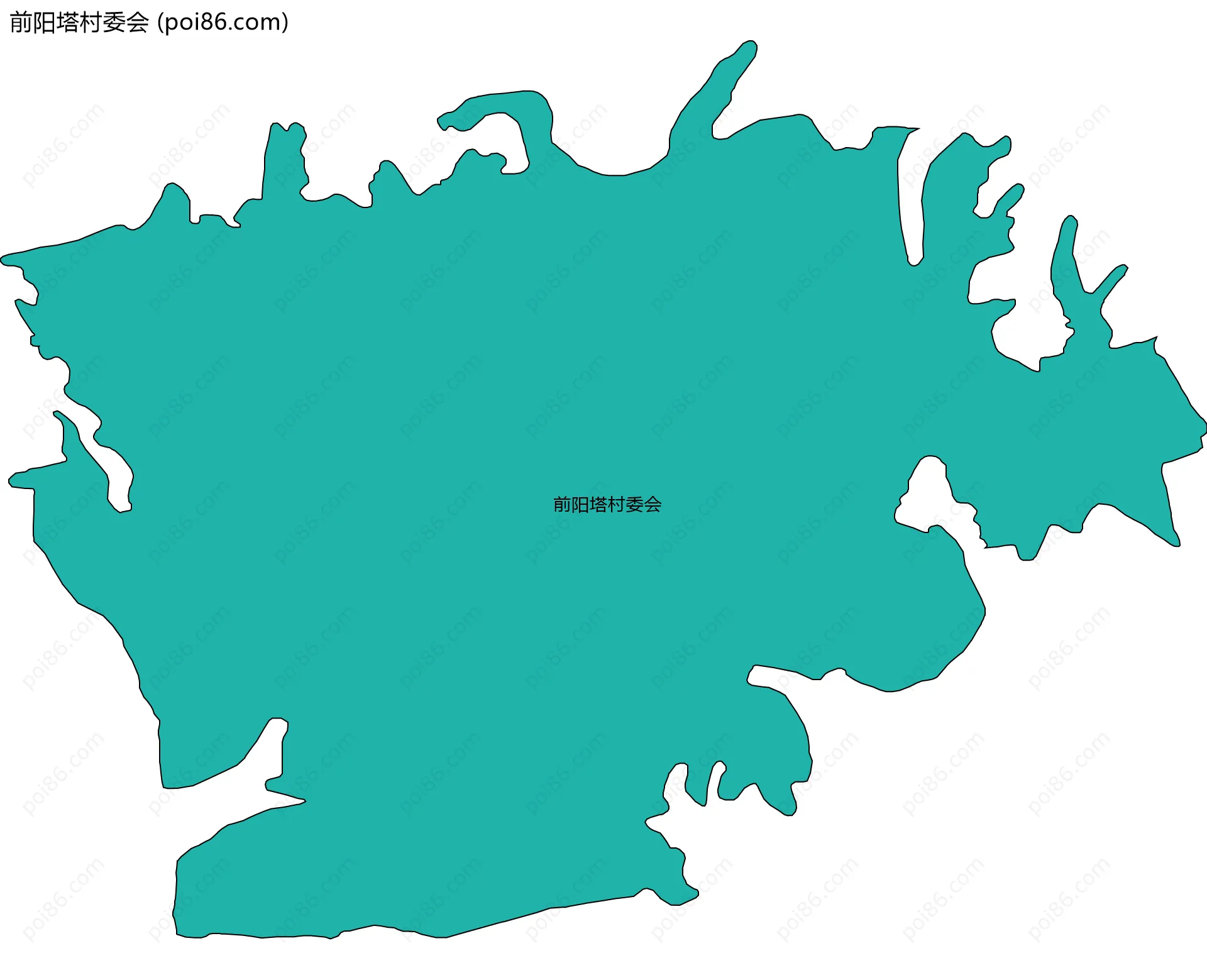 前阳塔村委会边界地图