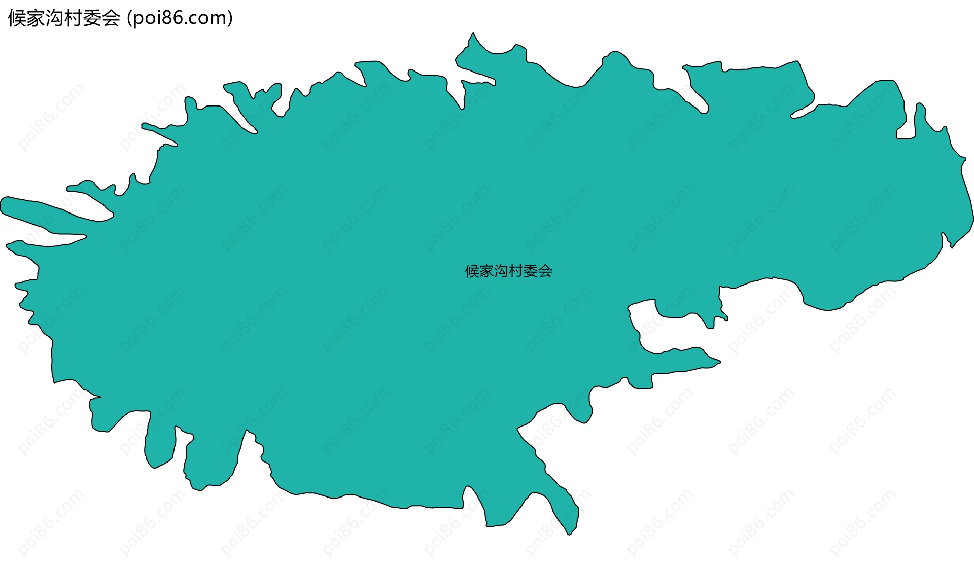 候家沟村委会边界地图