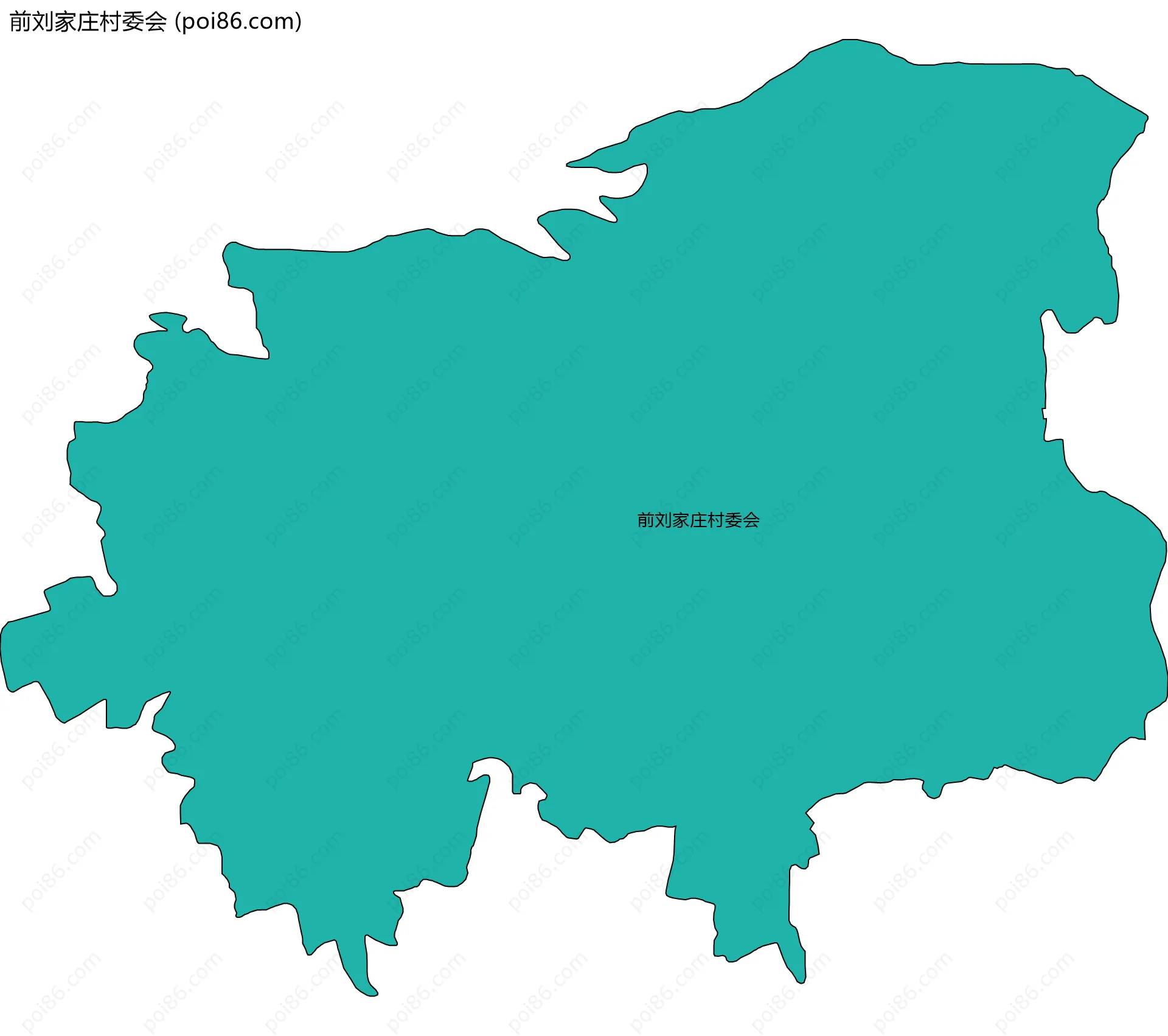 前刘家庄村委会边界地图