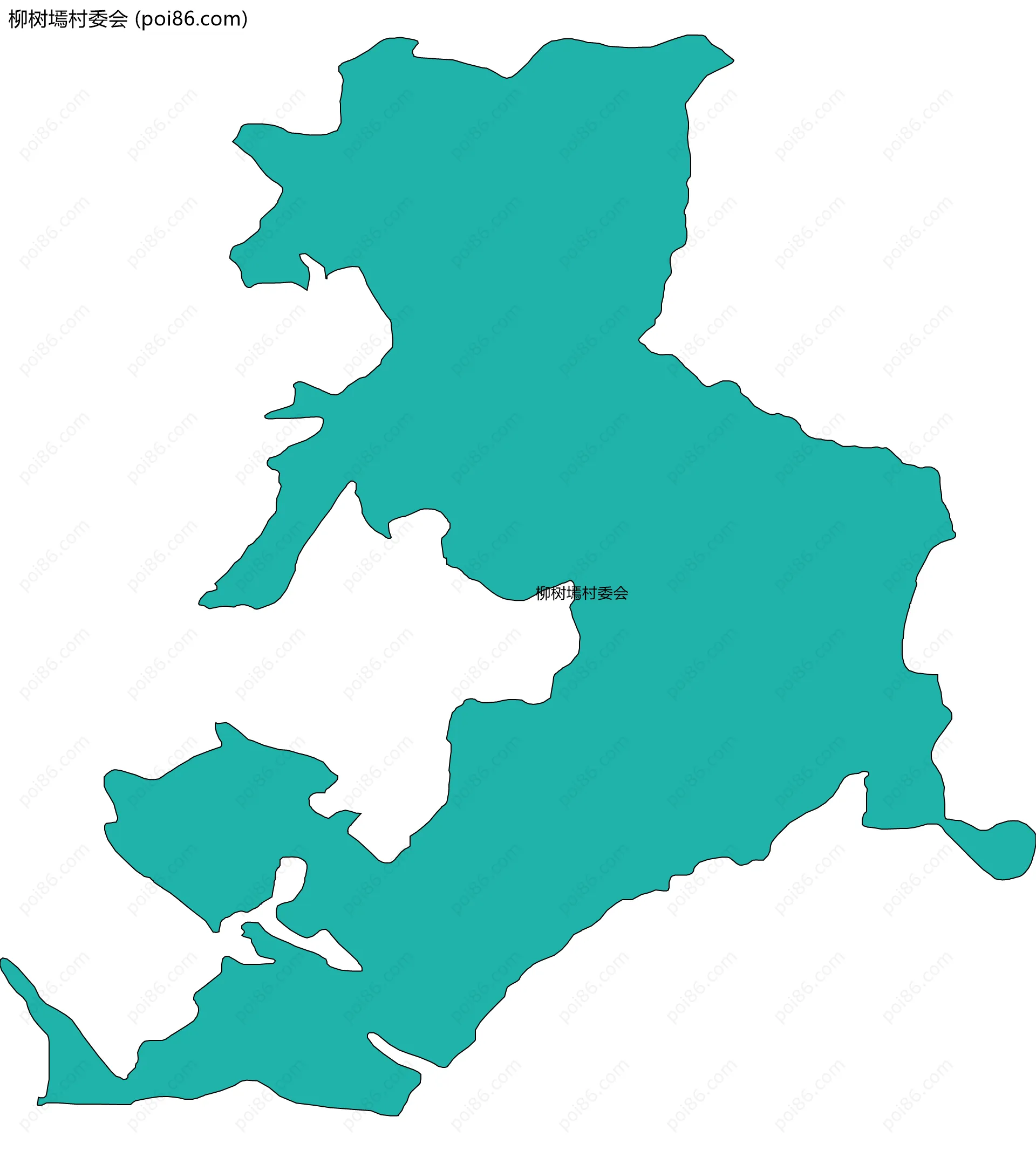 柳树墕村委会边界地图