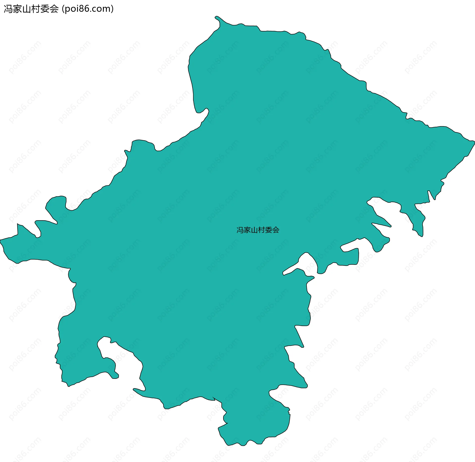 冯家山村委会边界地图