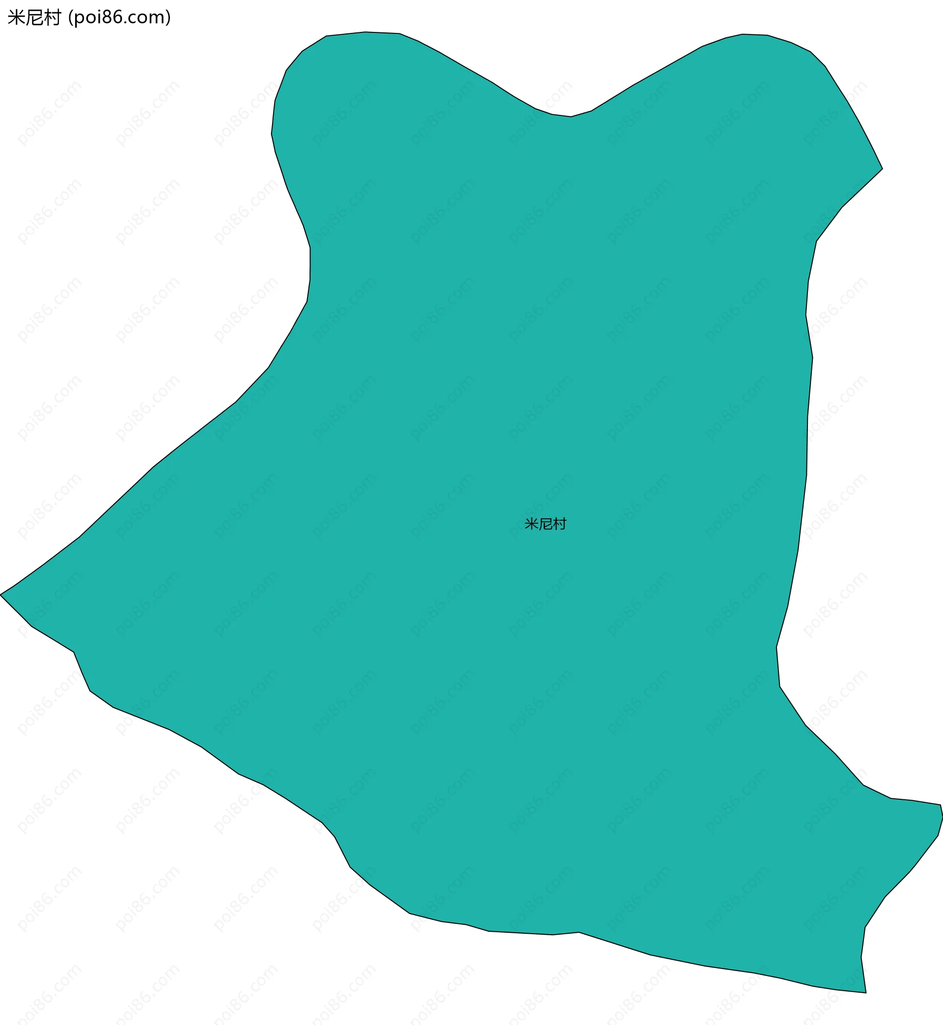 米尼村边界地图