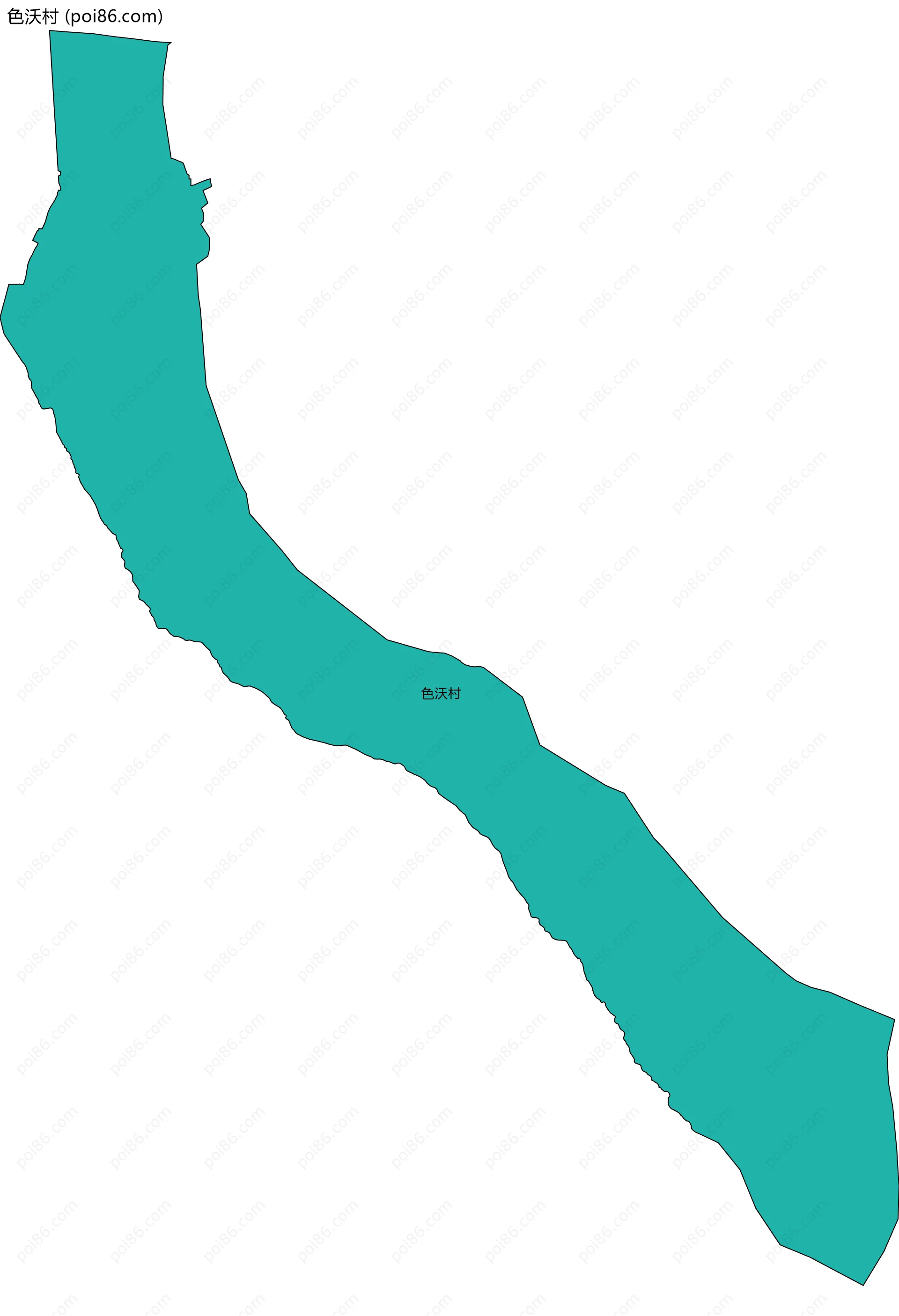 色沃村边界地图