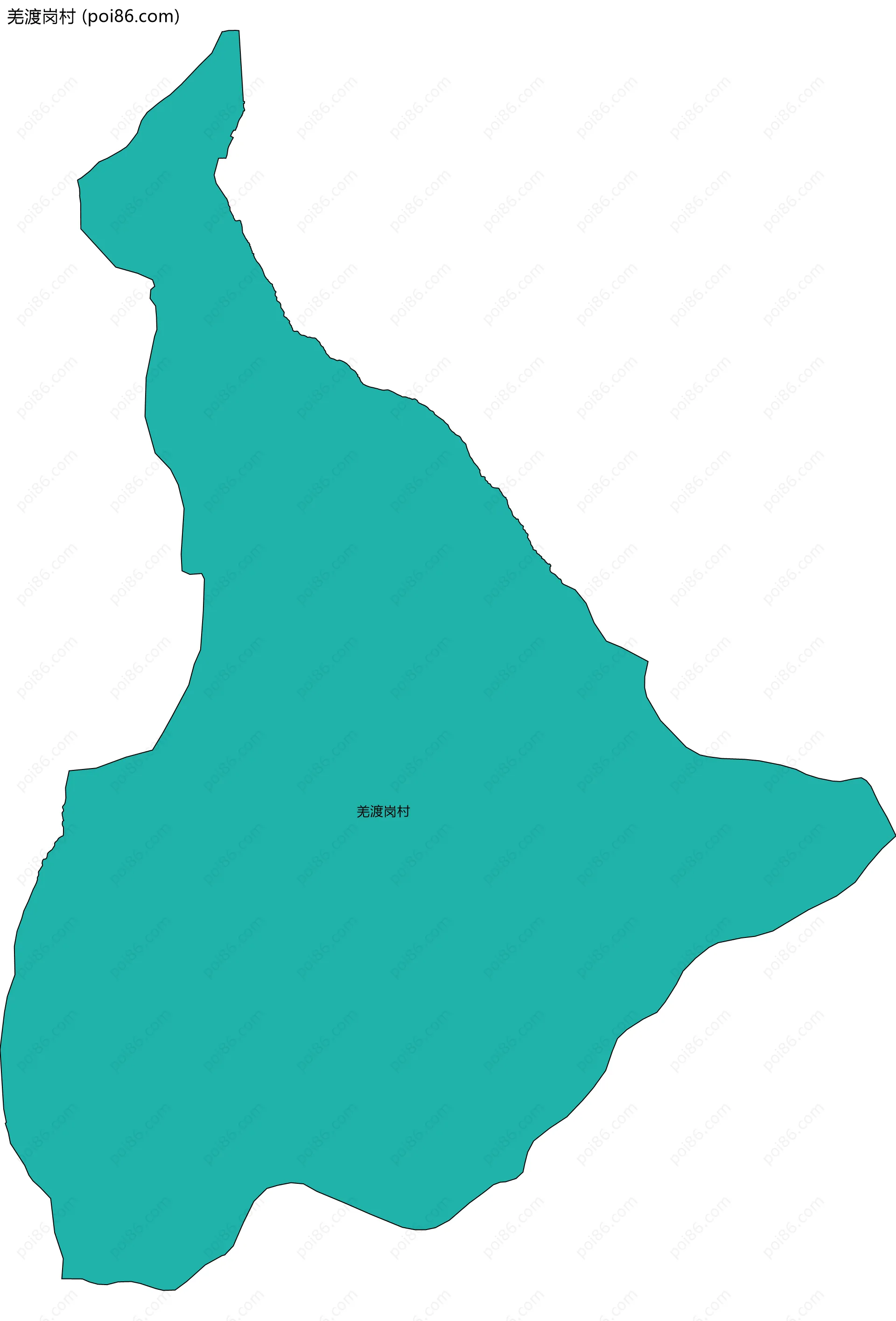 羌渡岗村边界地图