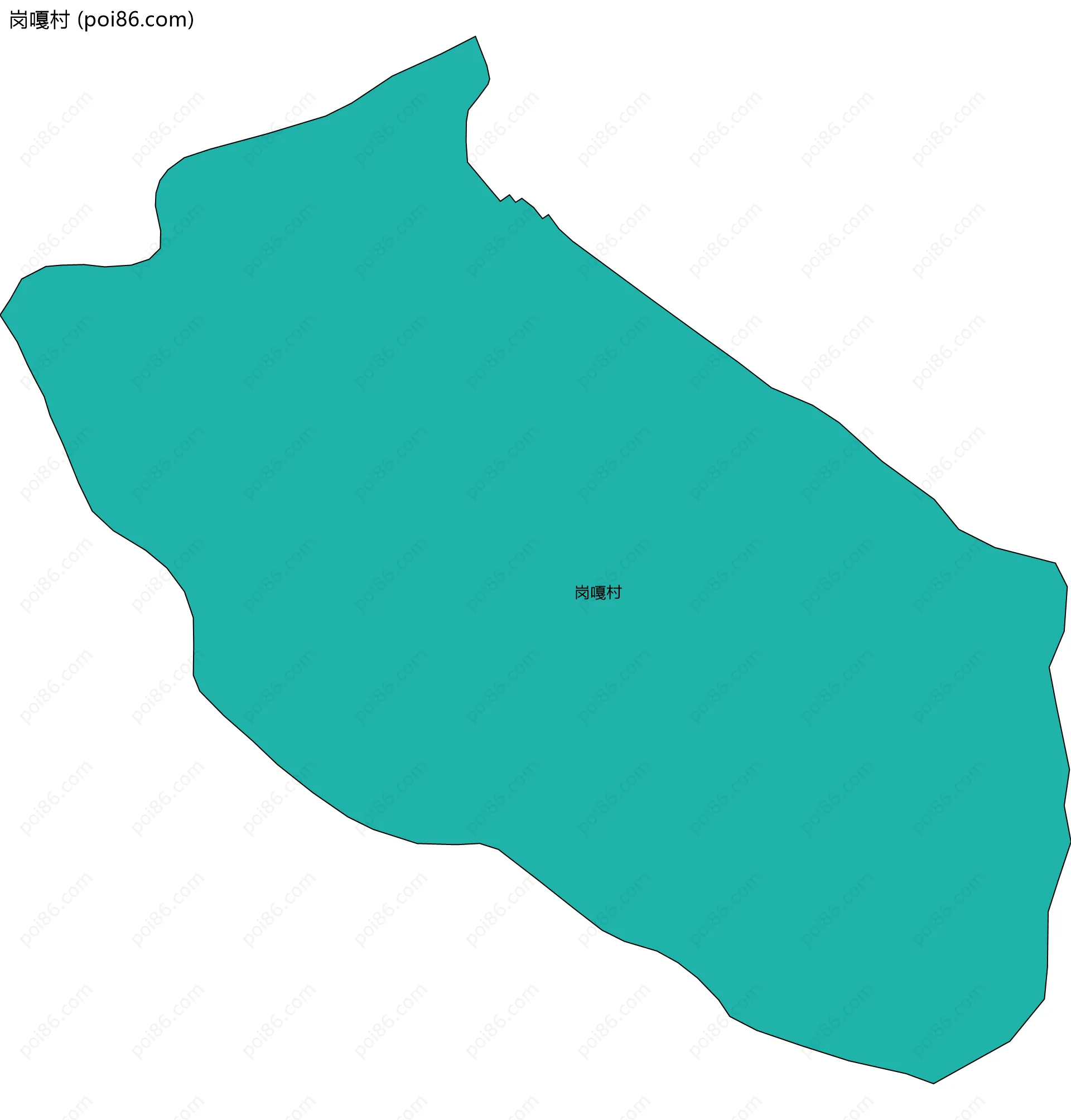 岗嘎村边界地图