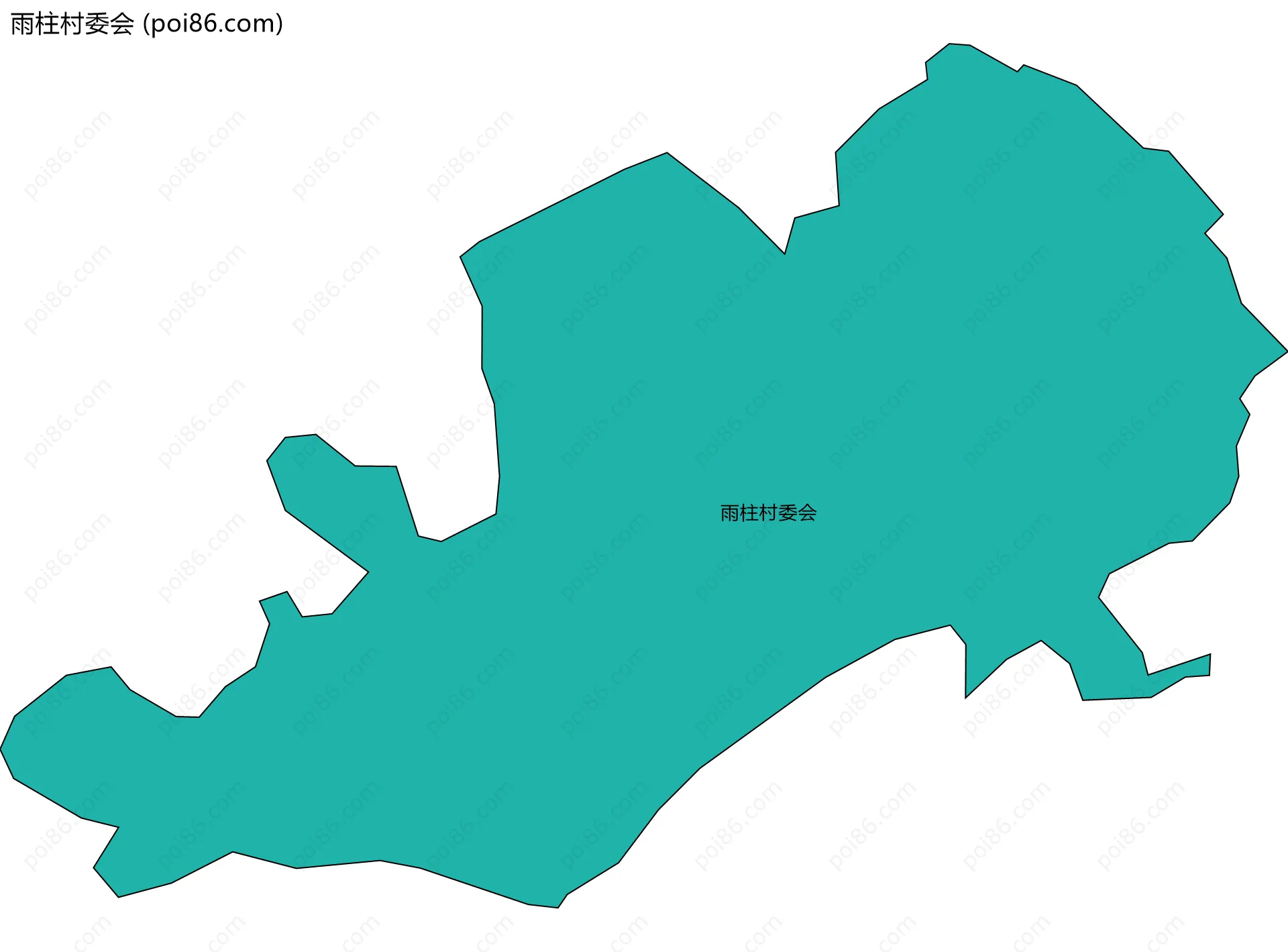 雨柱村委会边界地图