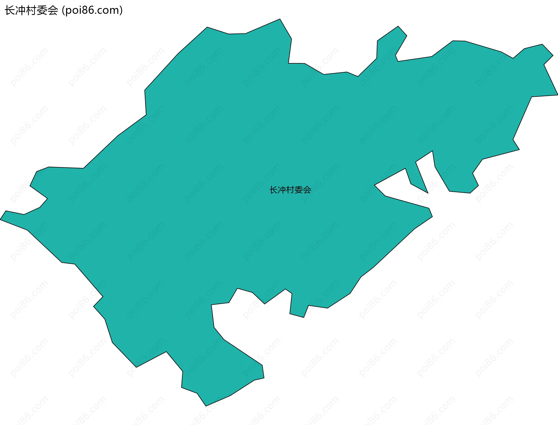 长冲村委会边界地图
