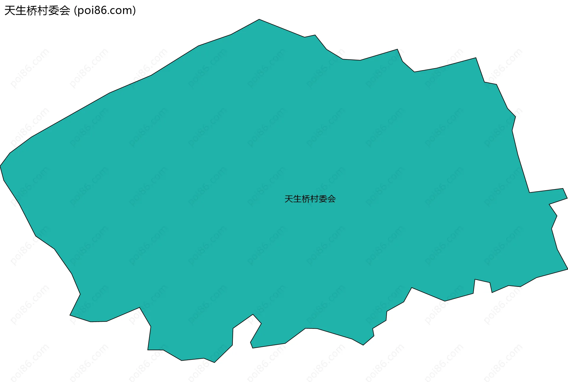 天生桥村委会边界地图