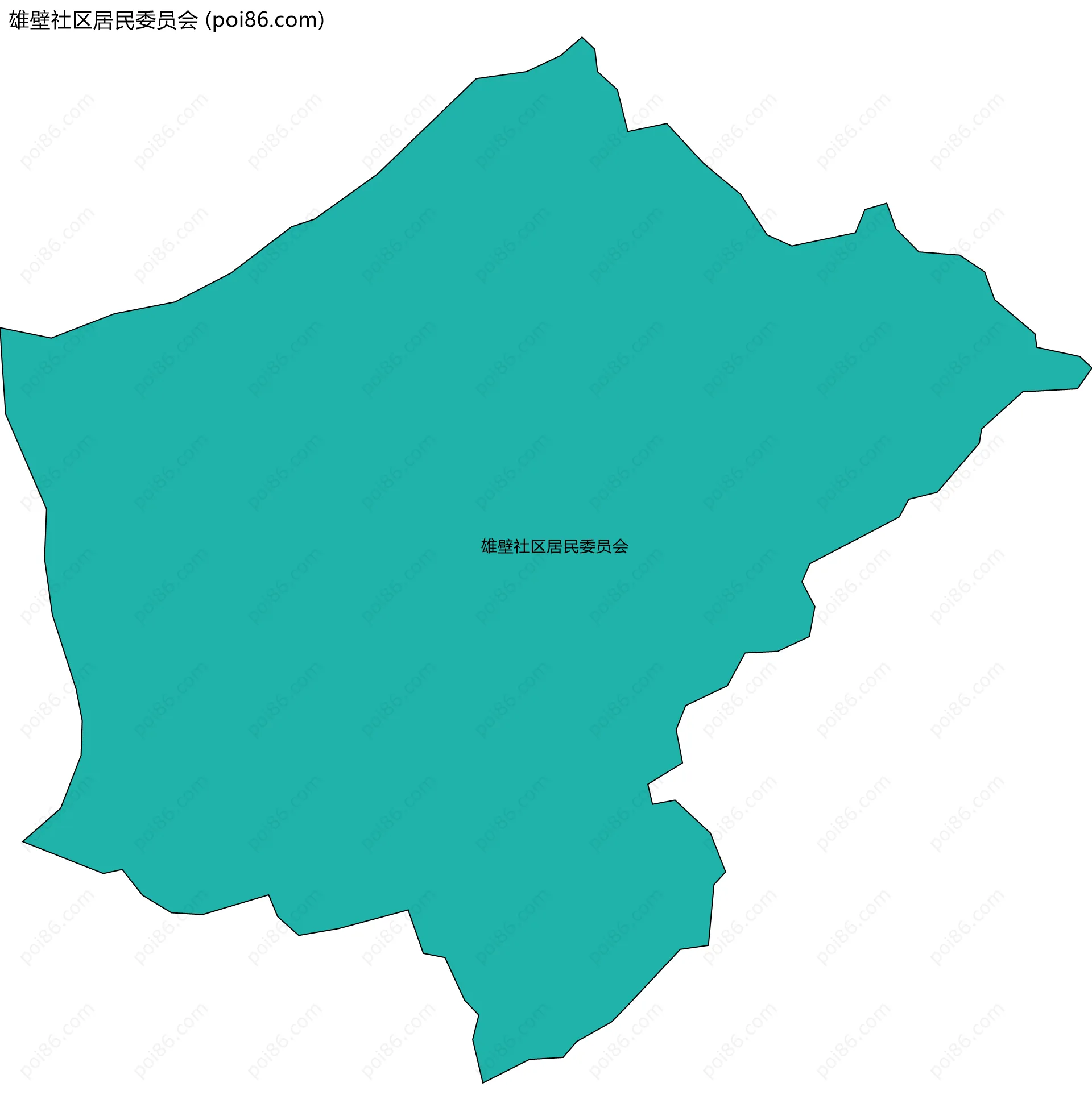 雄壁社区居民委员会边界地图