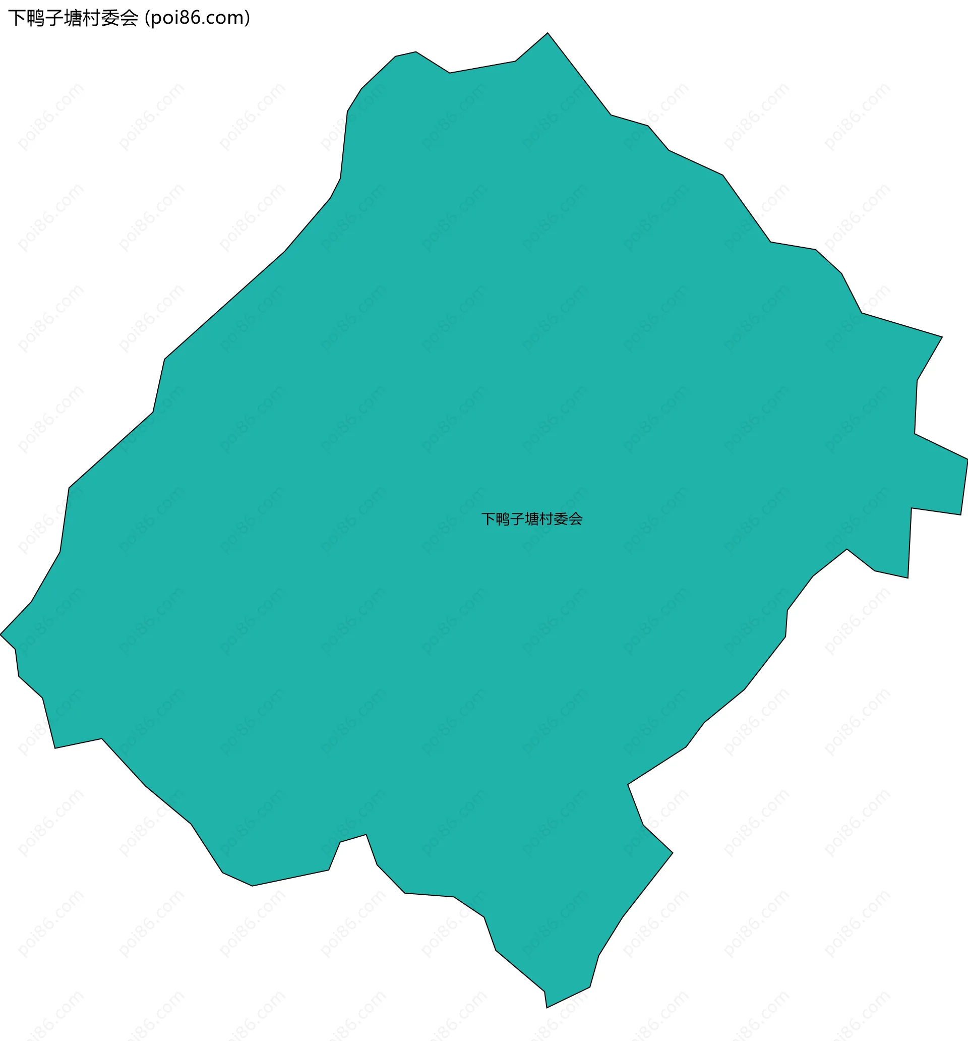 下鸭子塘村委会边界地图