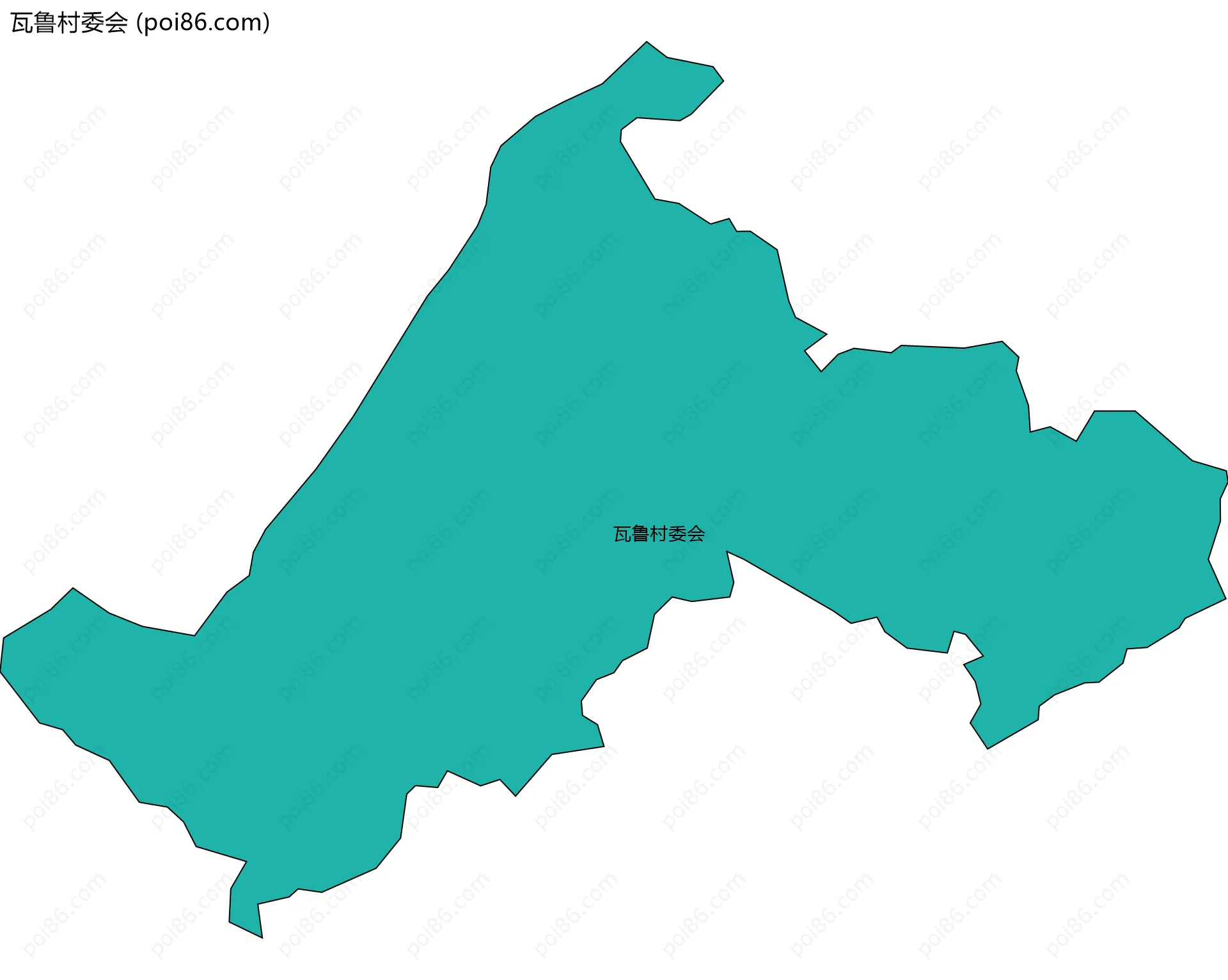 瓦鲁村委会边界地图