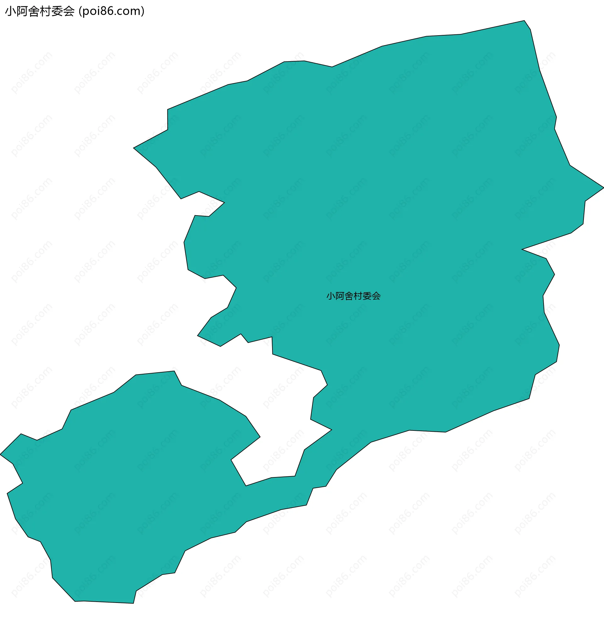 小阿舍村委会边界地图