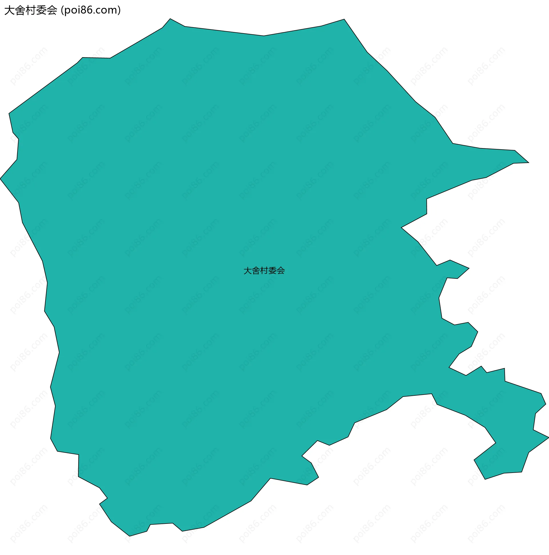 大舍村委会边界地图