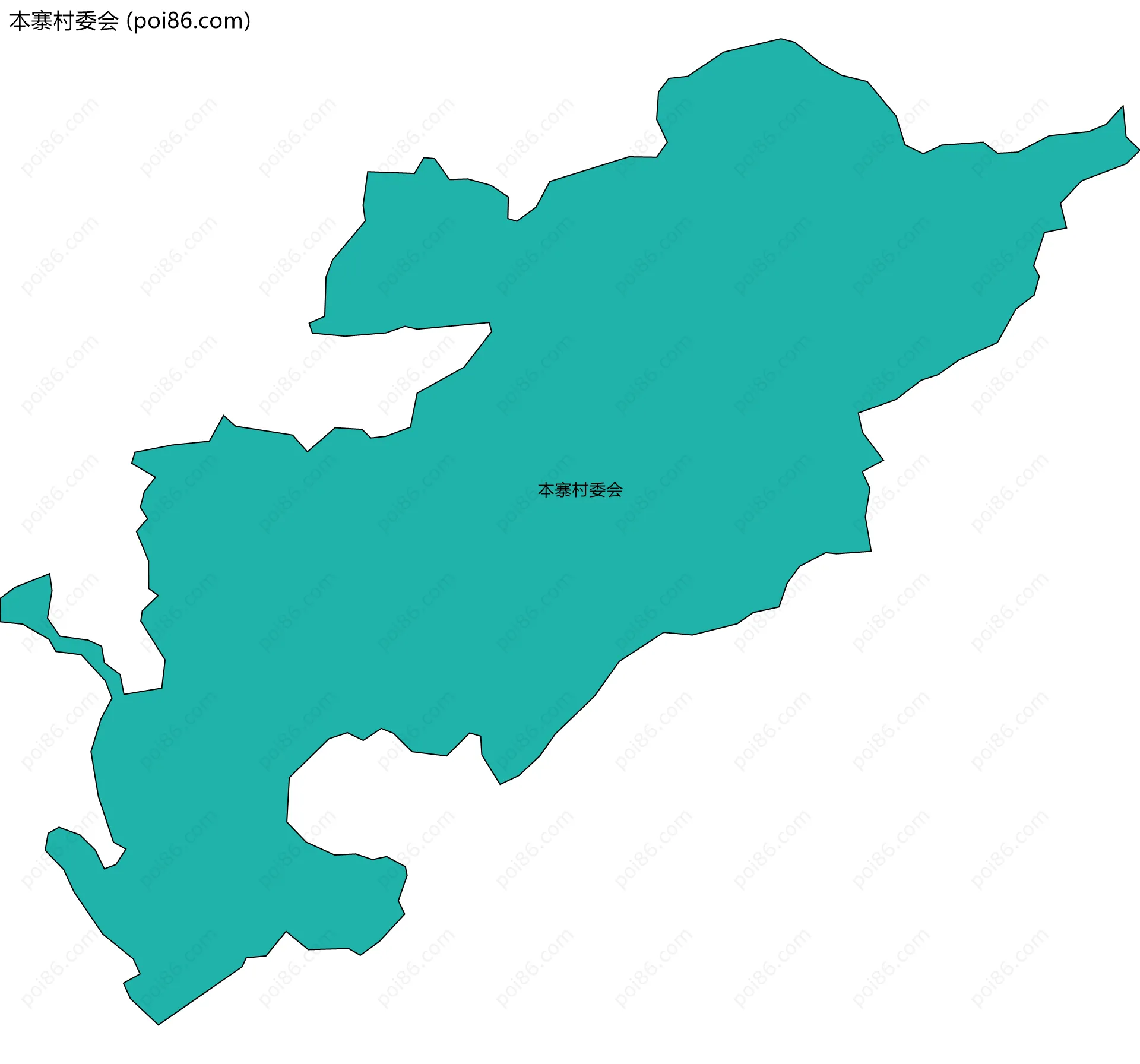 本寨村委会边界地图