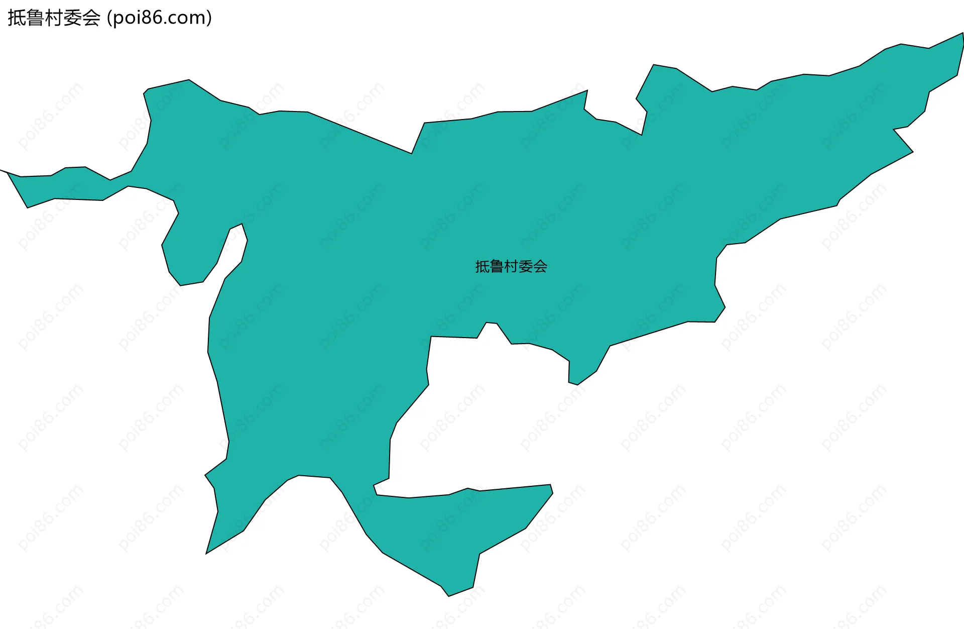 抵鲁村委会边界地图