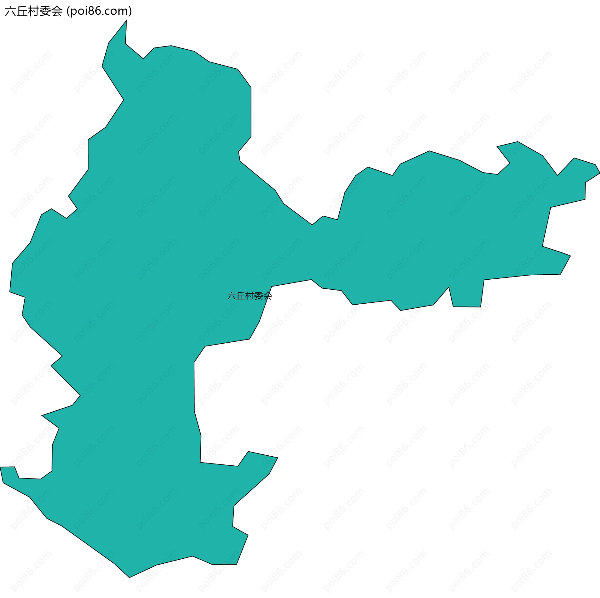 六丘村委会边界地图