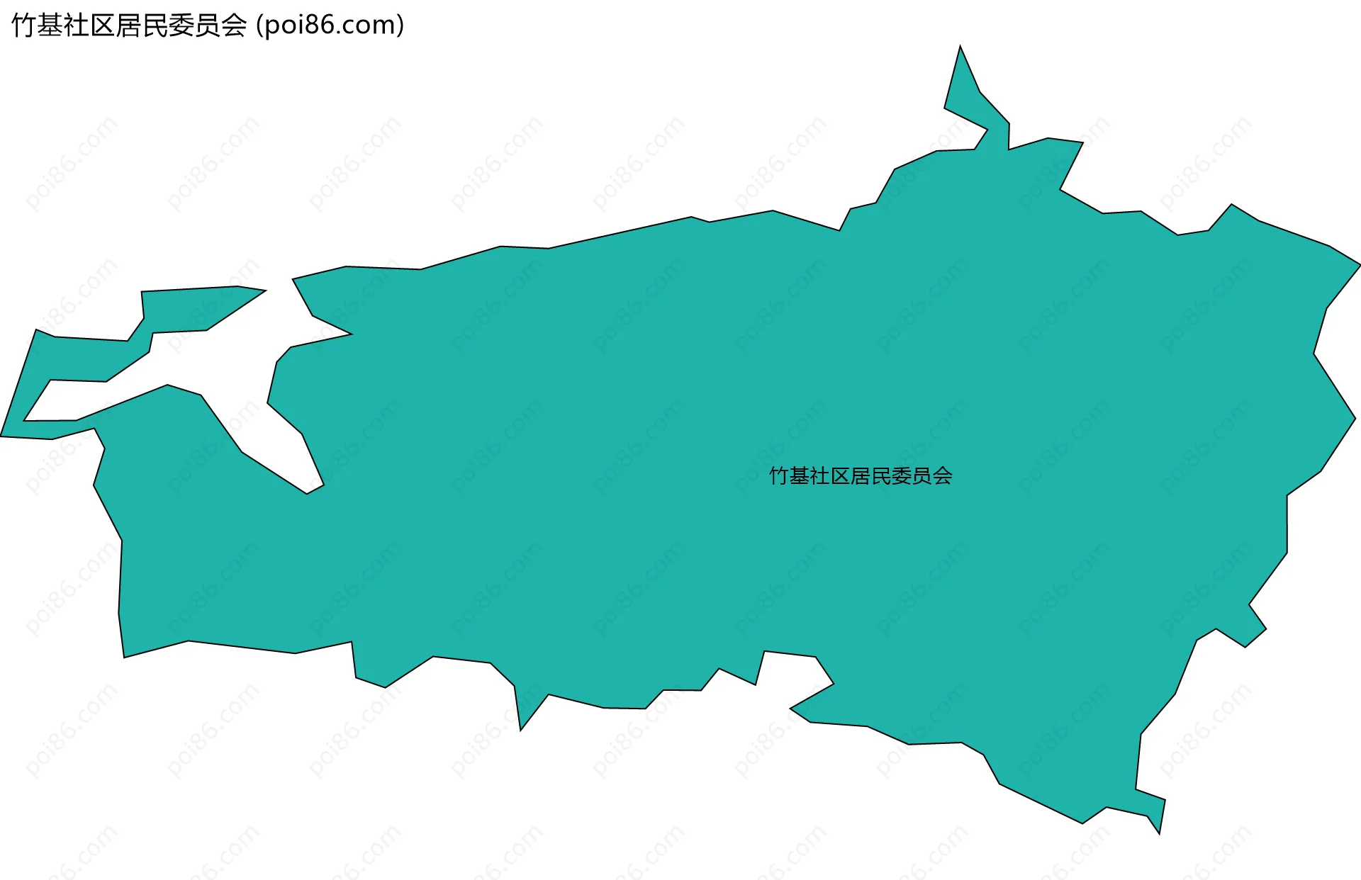 竹基社区居民委员会边界地图
