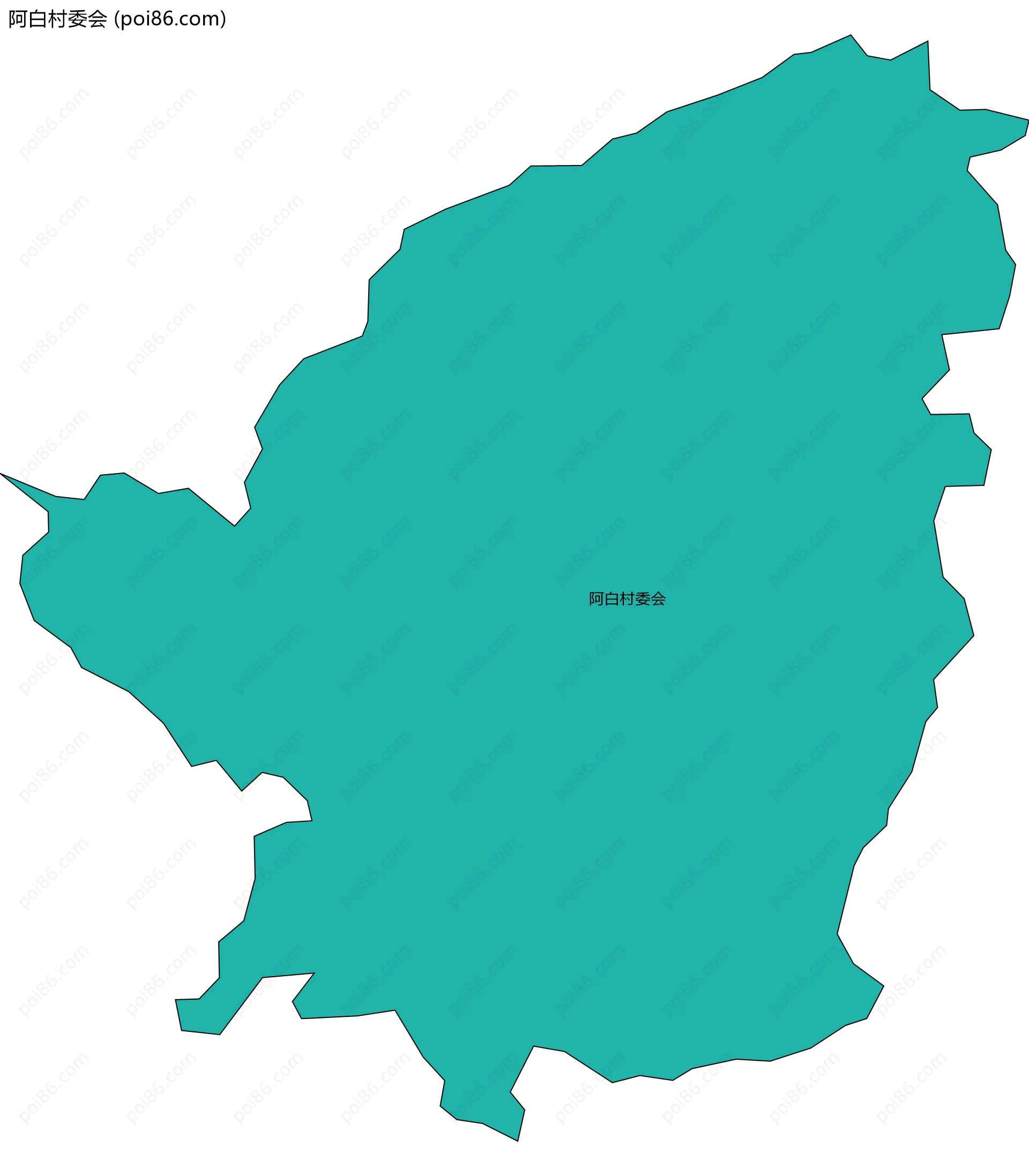 阿白村委会边界地图