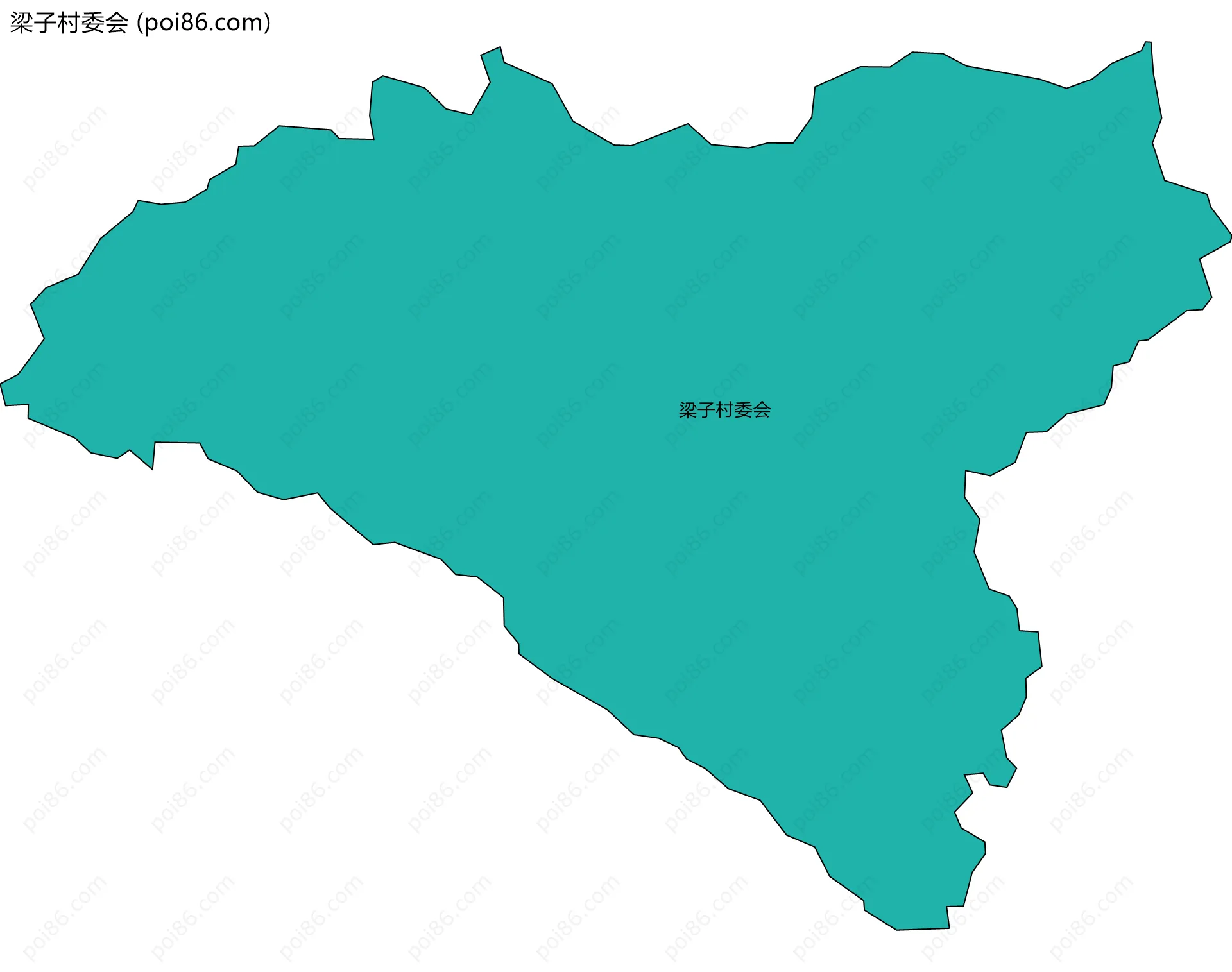 梁子村委会边界地图