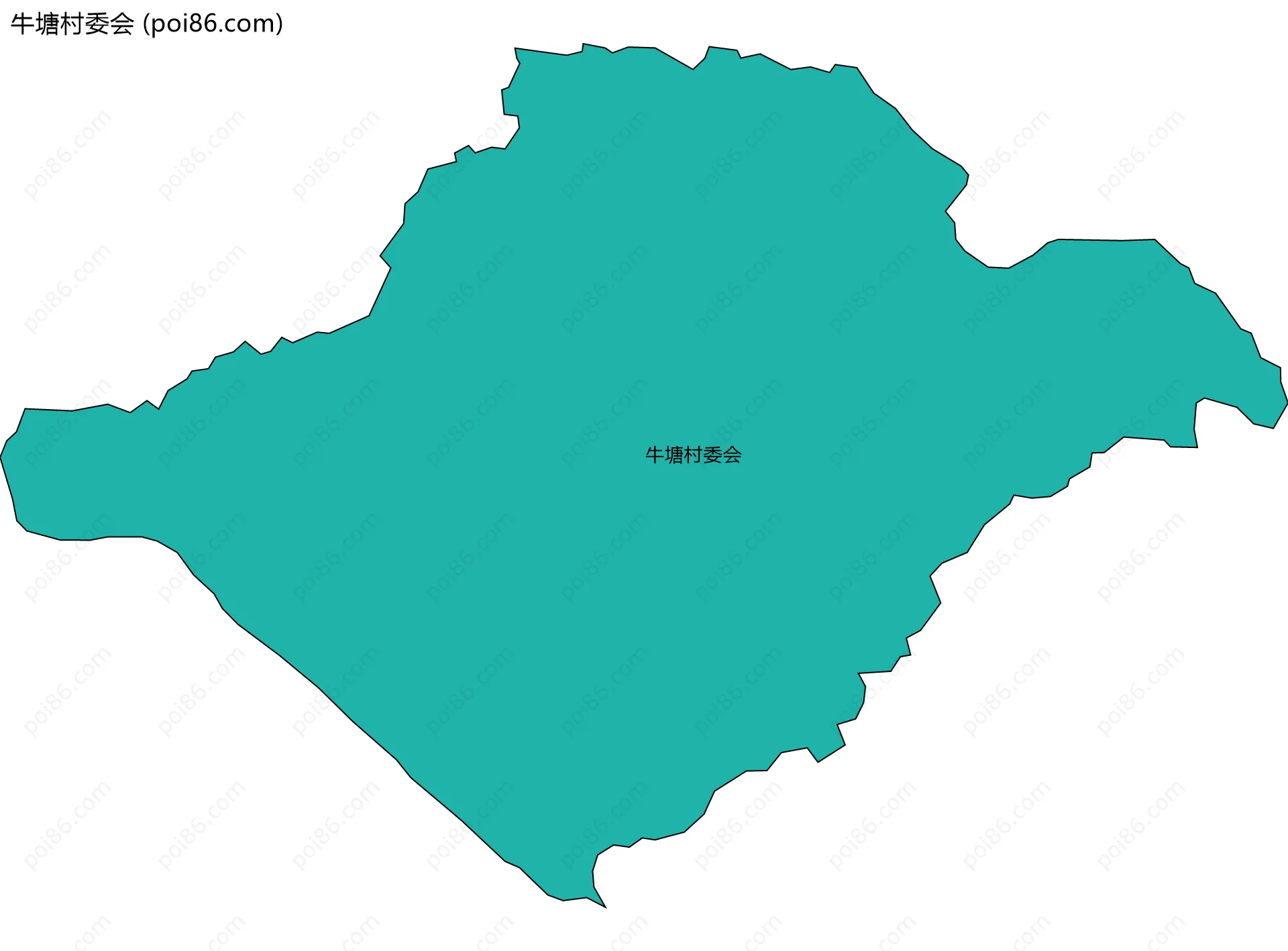 牛塘村委会边界地图