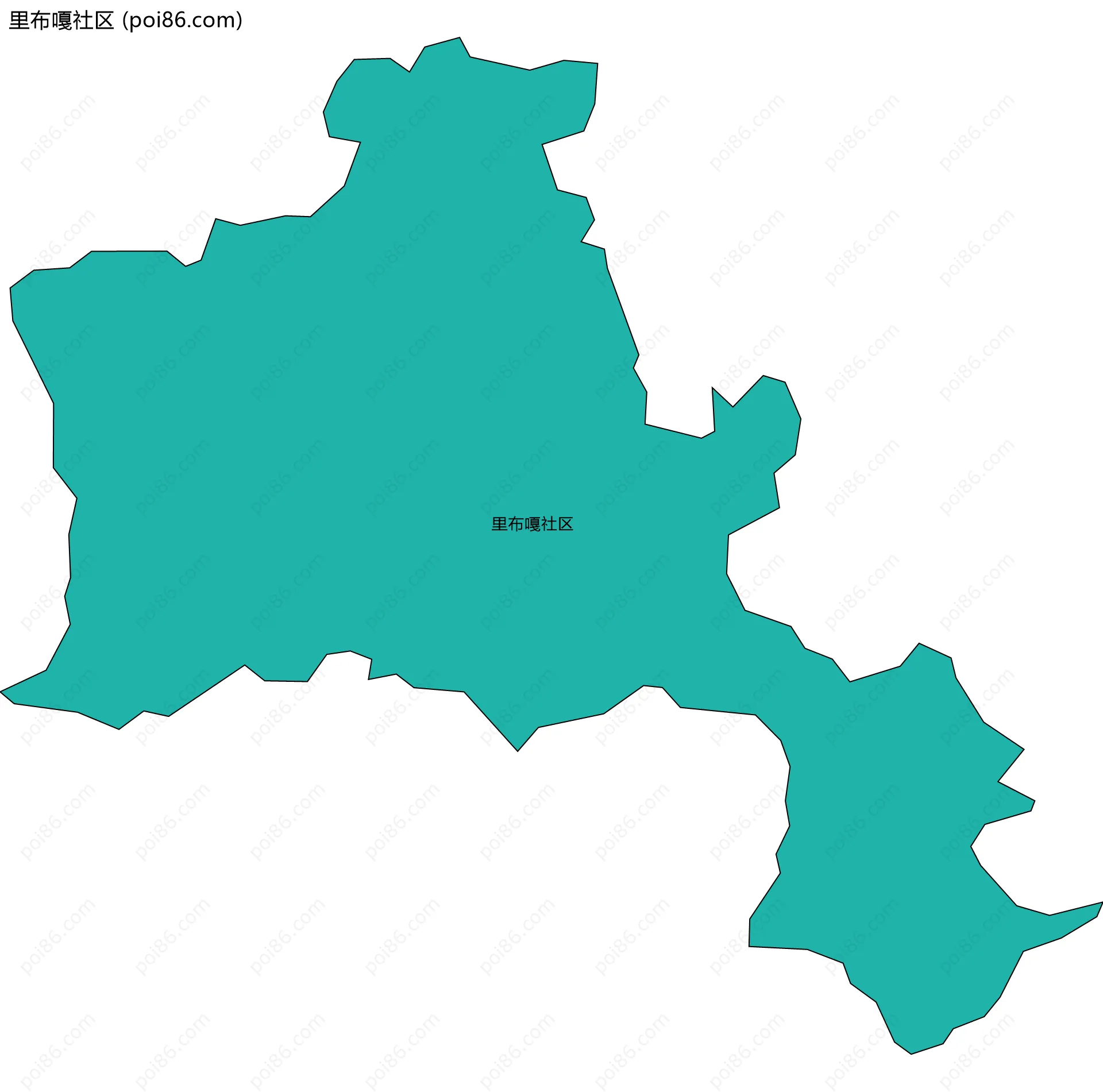 里布嘎社区边界地图