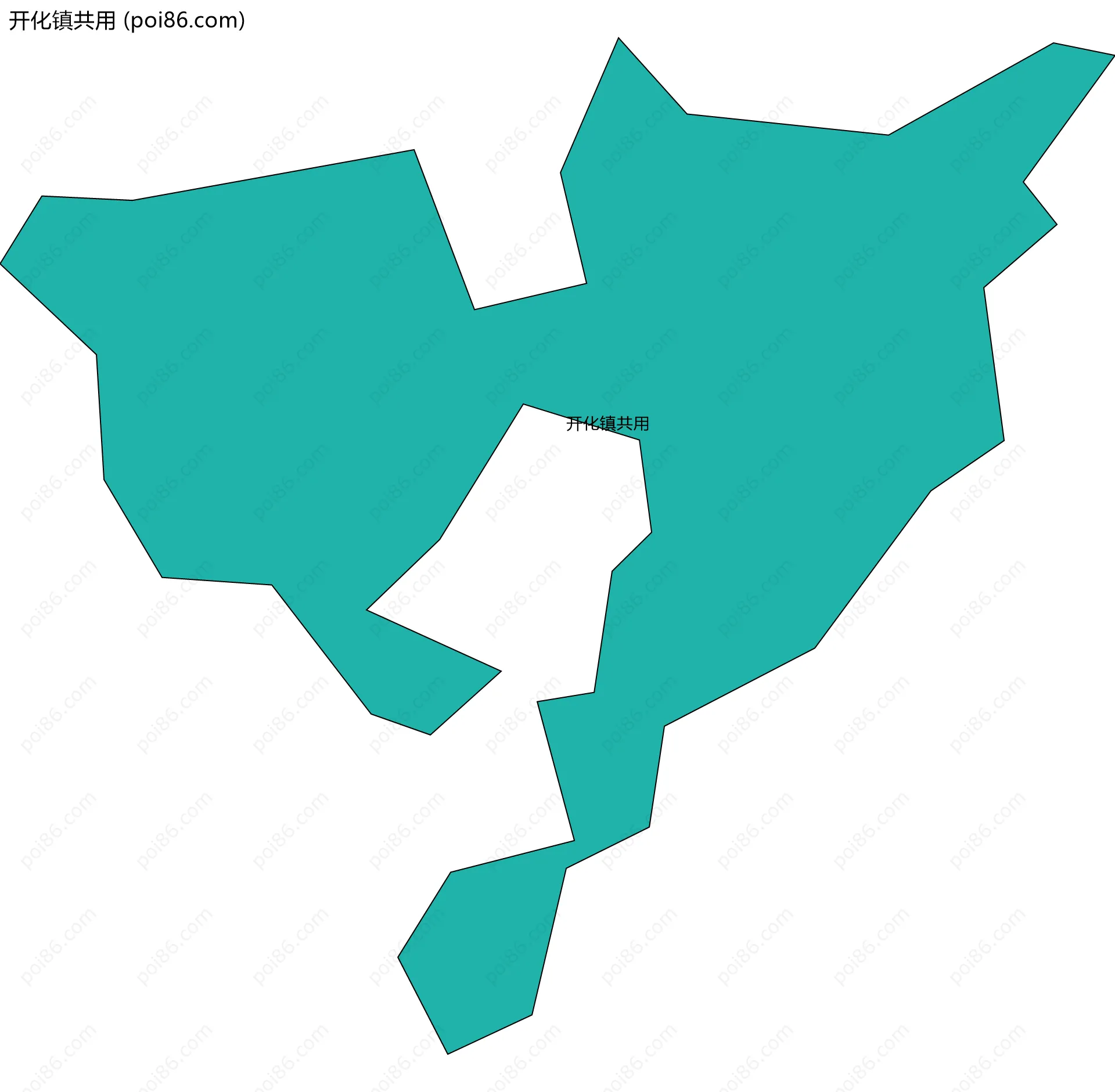 开化镇共用边界地图